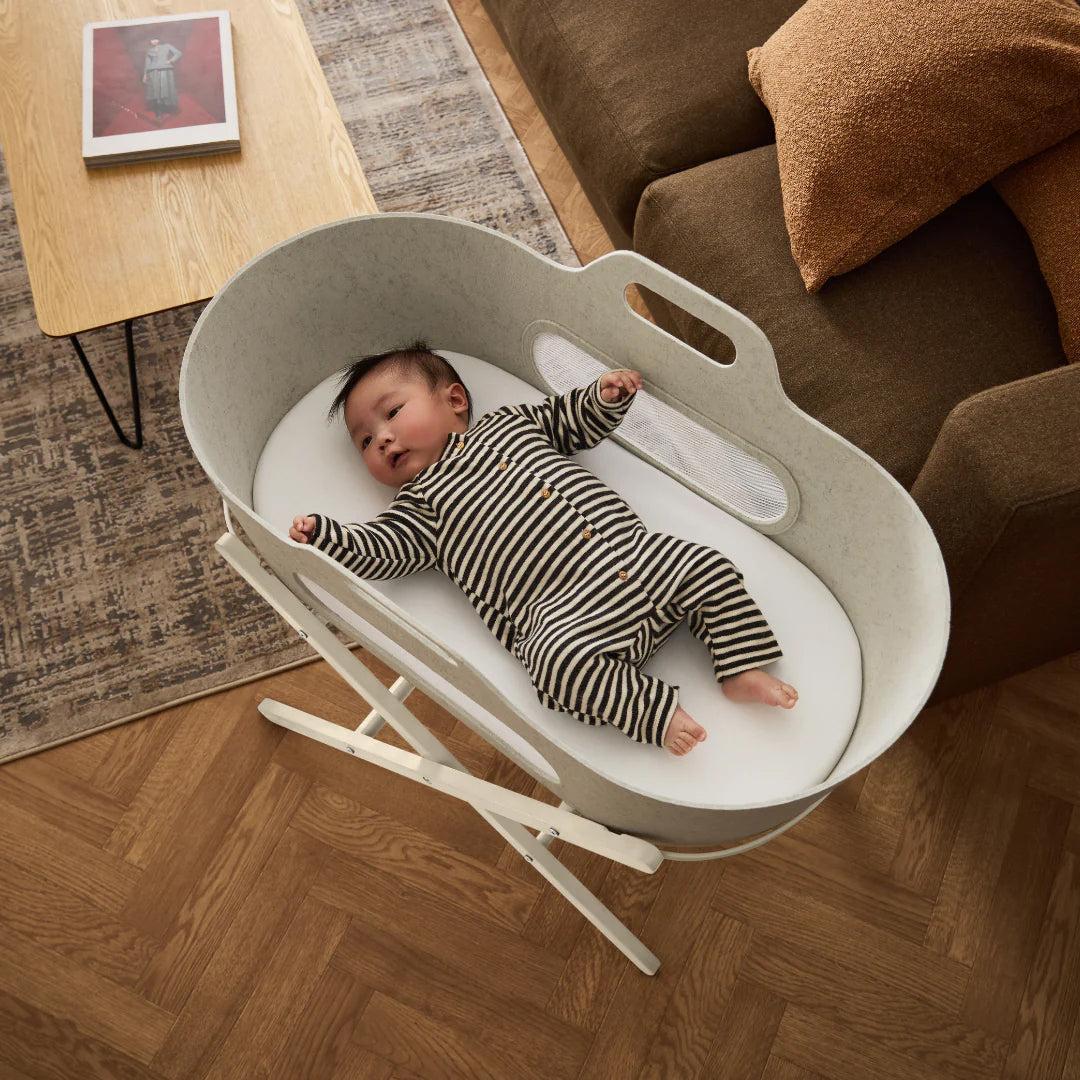  SnuzBaskit Barley Moses Basket & Cashmere Stand Set - Barley / Cashmere、mySite、merchandisen