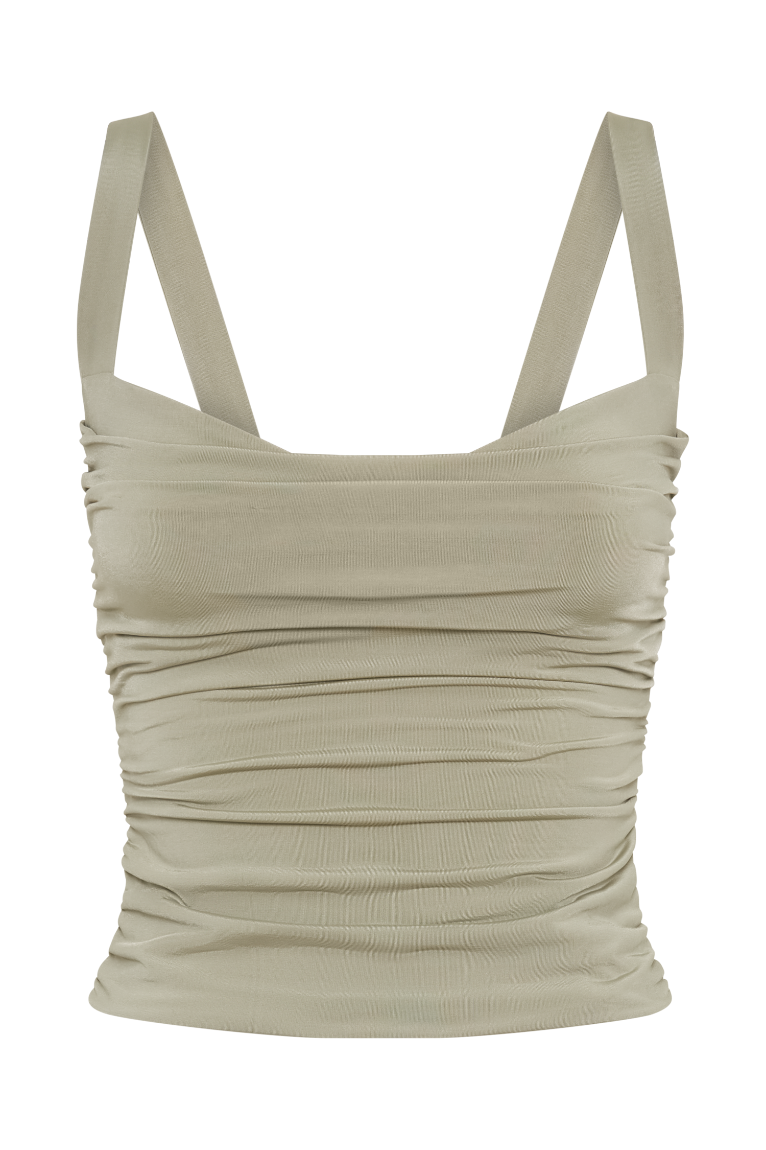 Hailey Slinky Long Line Sweetheart Top - Sage、mySite、solidvoid