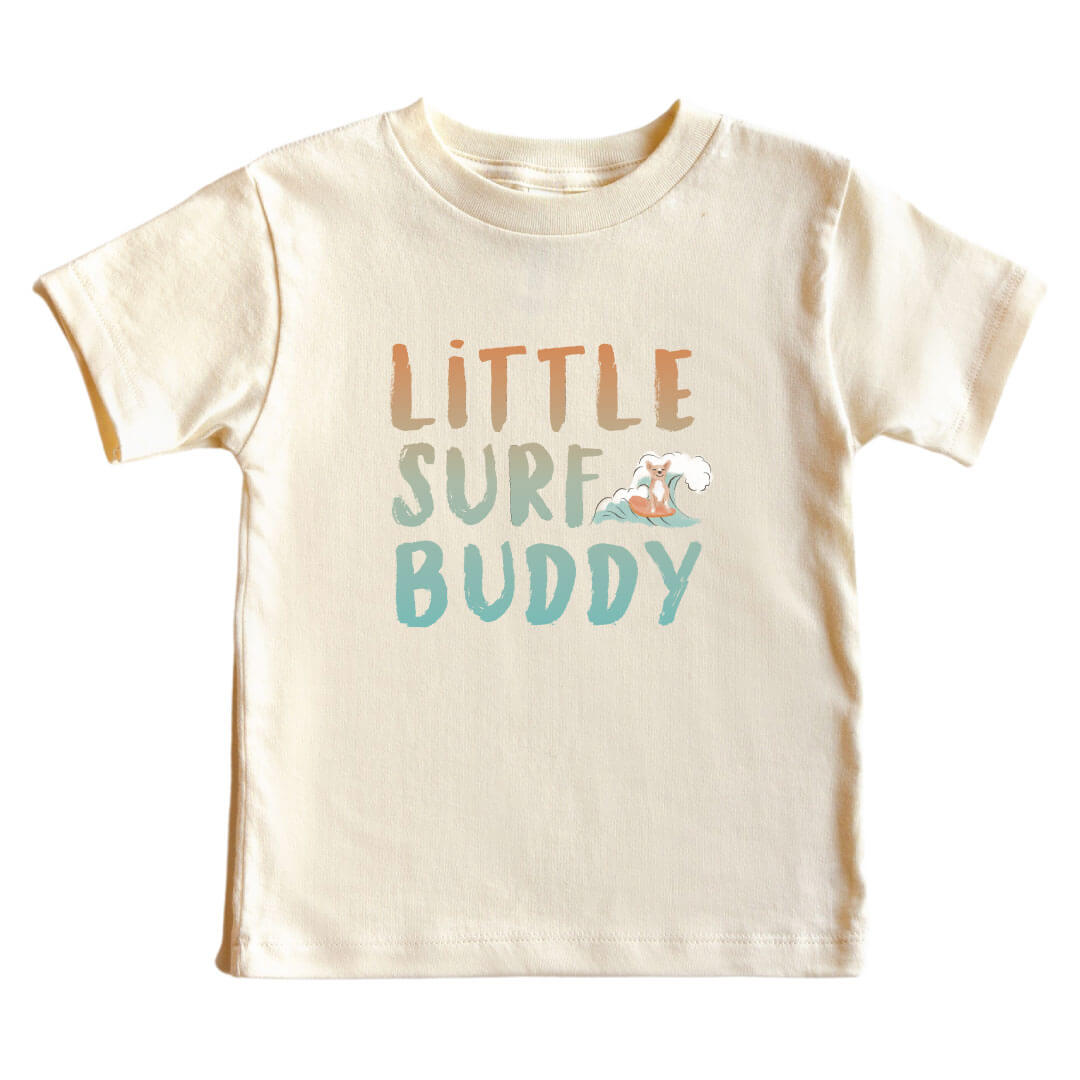 Little Surf Buddy Kids Graphic Tee | Natural、mySite、layawaytickets