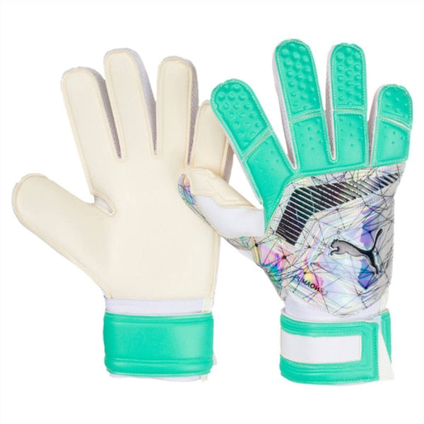 PUMA Men's One Grip WC 1 Goalkeeper Gloves white/Shift Green、mySite、noshort