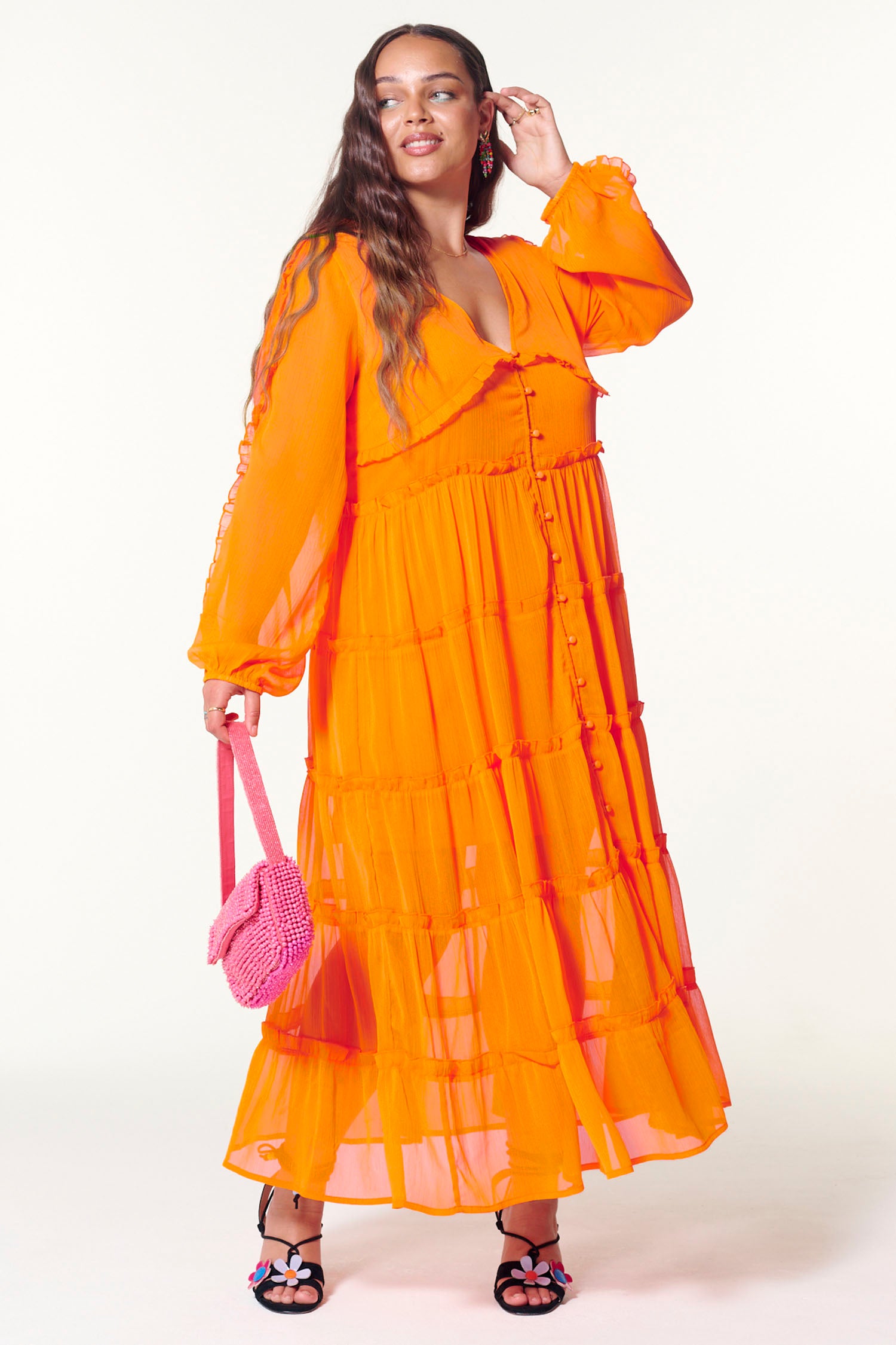 Orange Clemmie Dress、mySite、solidvoid