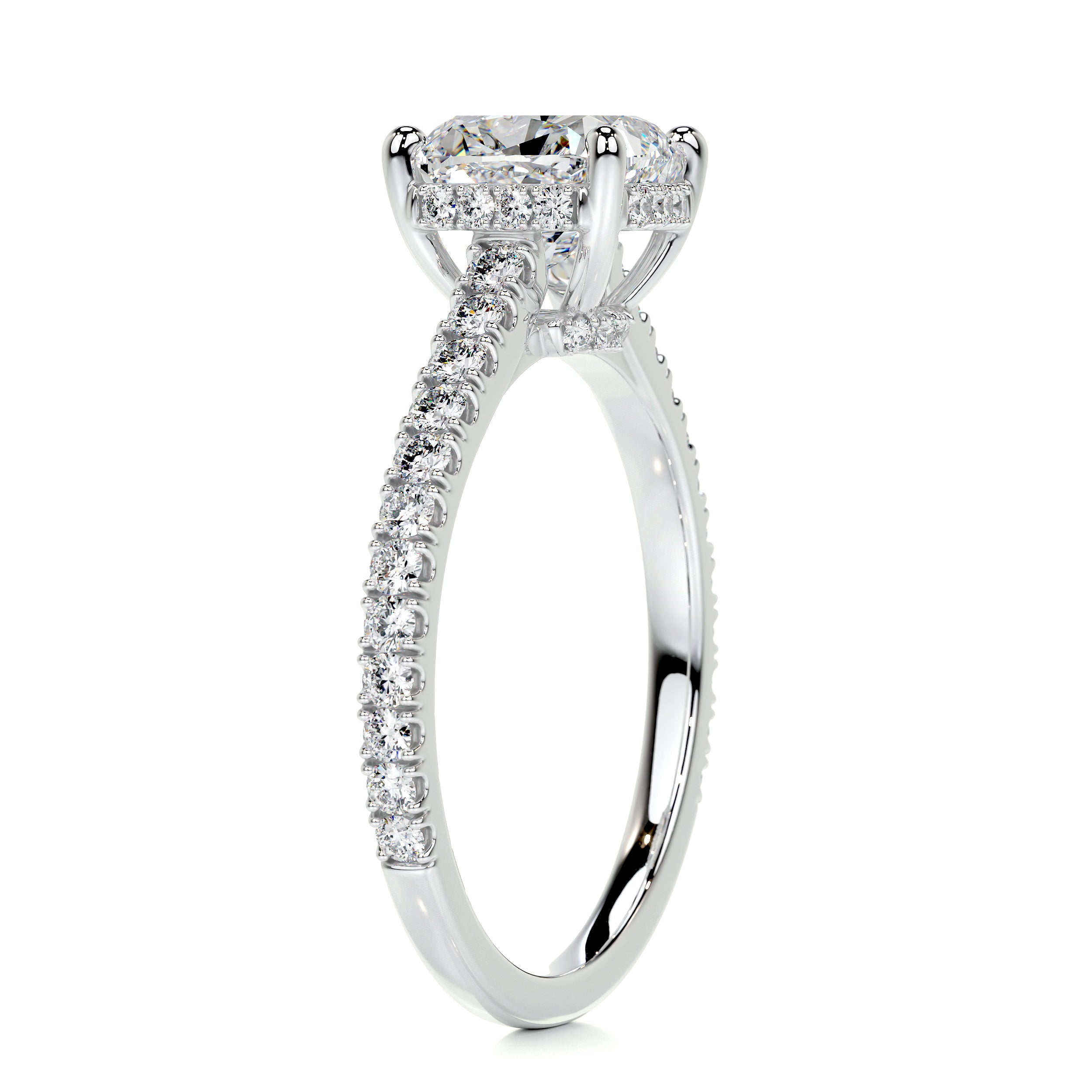 Cassandra Diamond Engagement Ring -18K White Gold、mySite、hinf8tx79