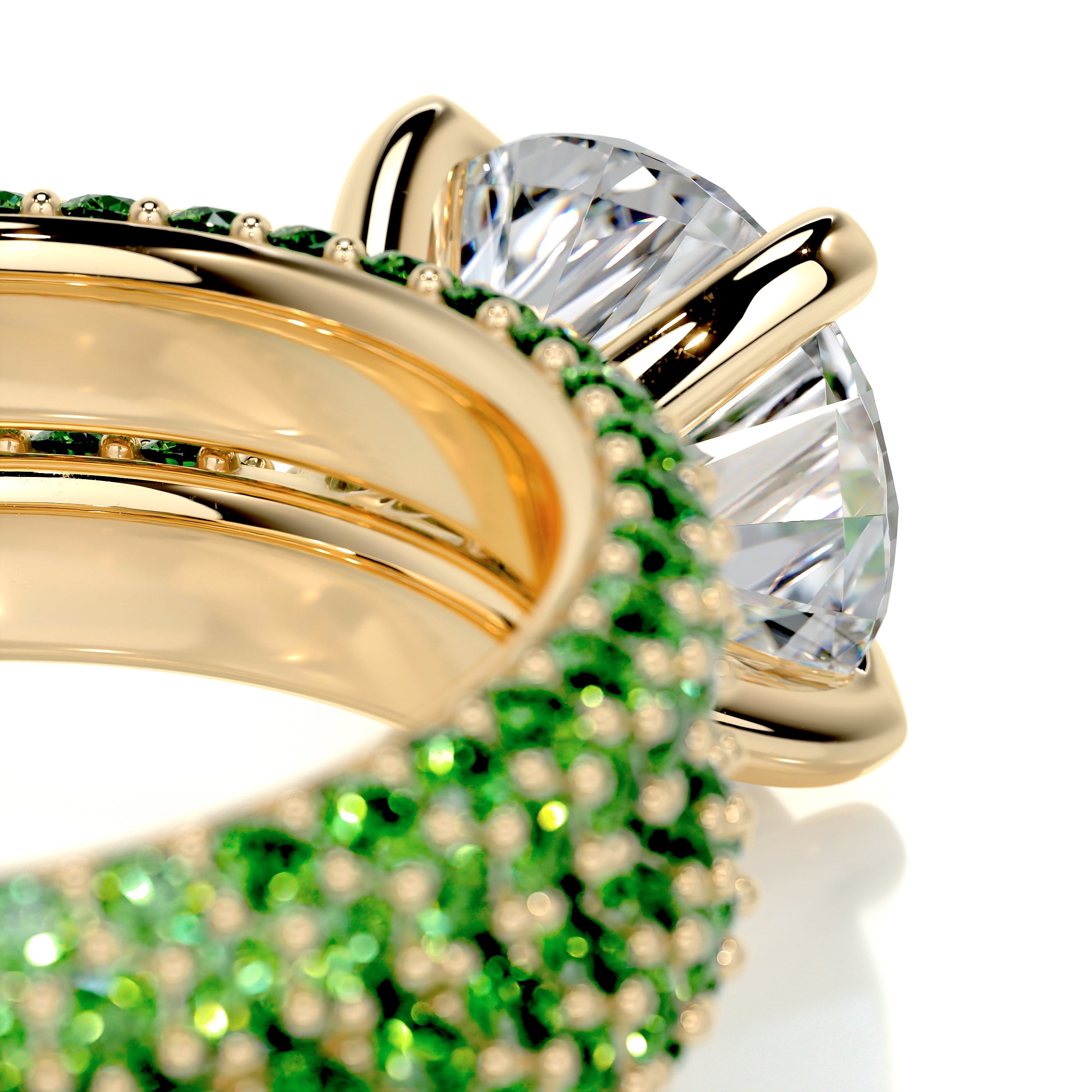 Charlotte Diamond & Gemstones Bridal Set (3.5 Carat) -18K Yellow Gold、mySite、hinf8tx79