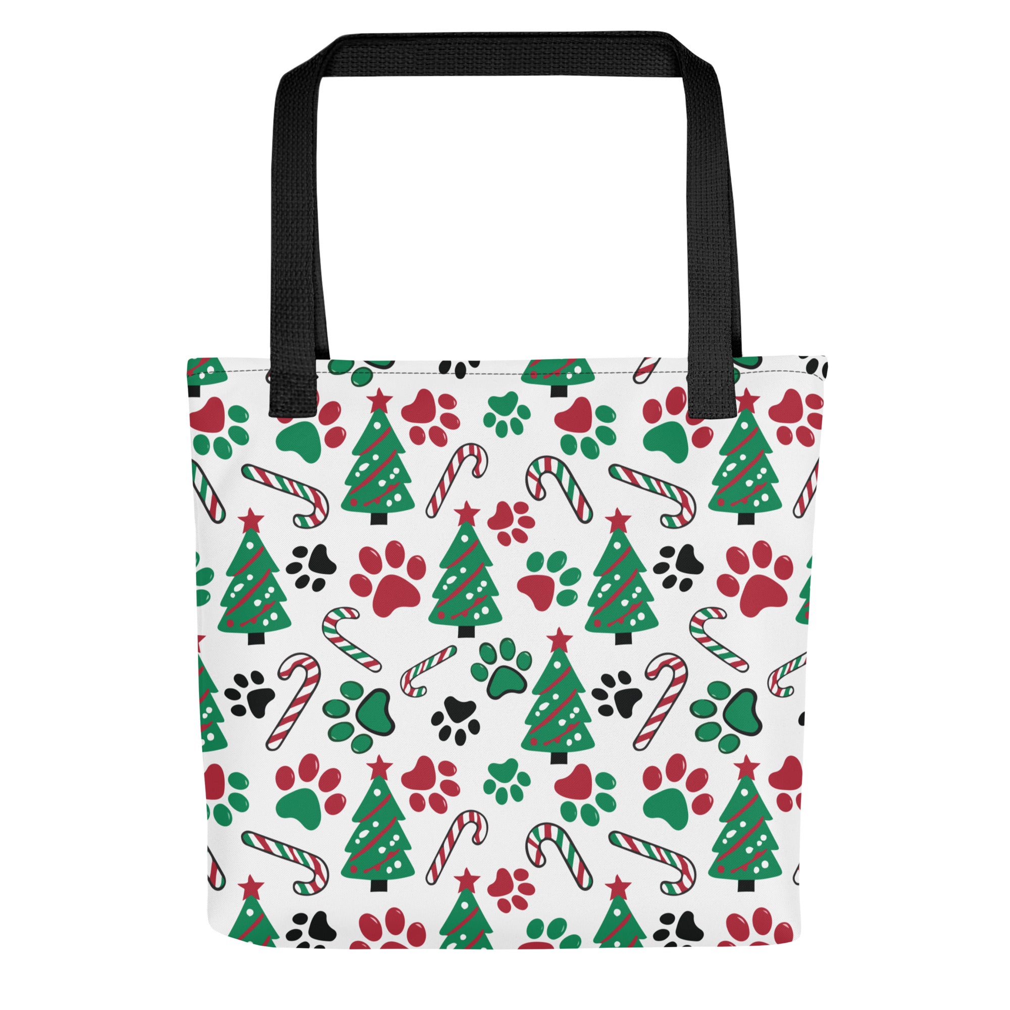 Christmas Paws & Candy Canes Tote Bag、mySite、camillekostekn