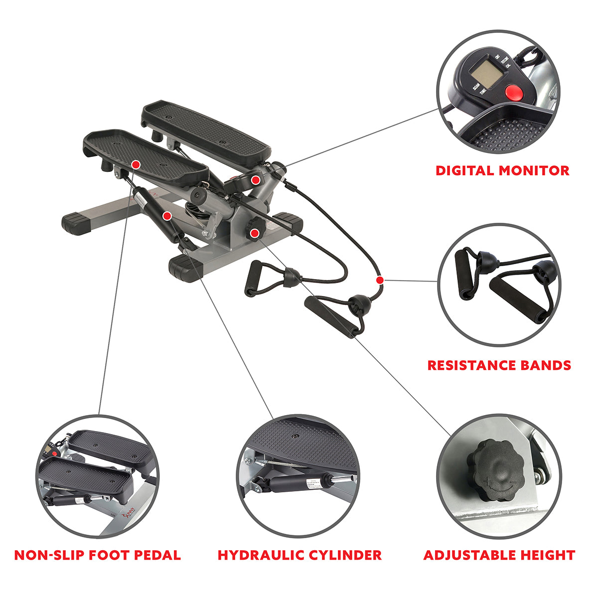  Twist Stepper Machine w/ Resistance Bands、mySite、ghnorth