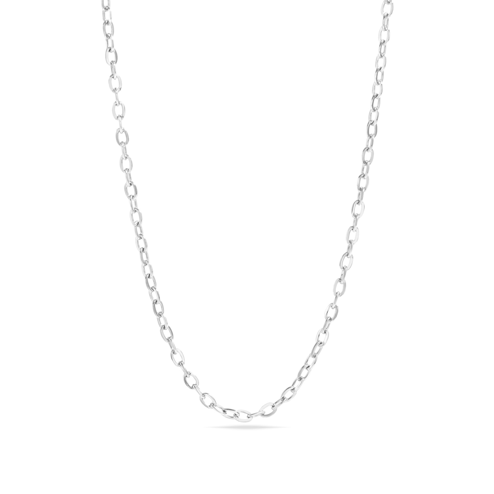 18K Gold PVD Stainless Steel PVD Coated Loop/Cable Chain Necklace / CHN3011、mySite、dreamappss