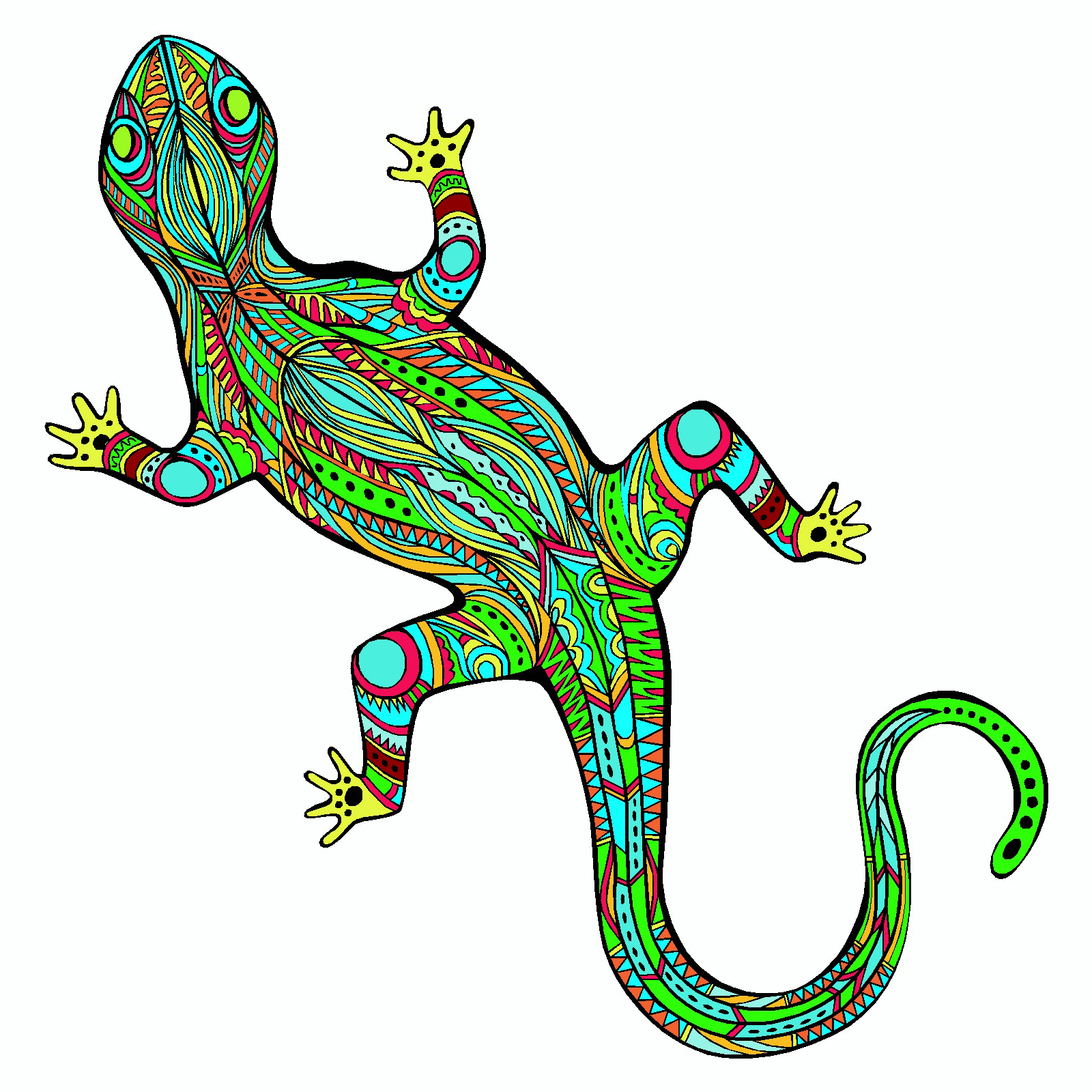  Tribal Lizard Vinyl Sticker Decal、mySite、ghnorth