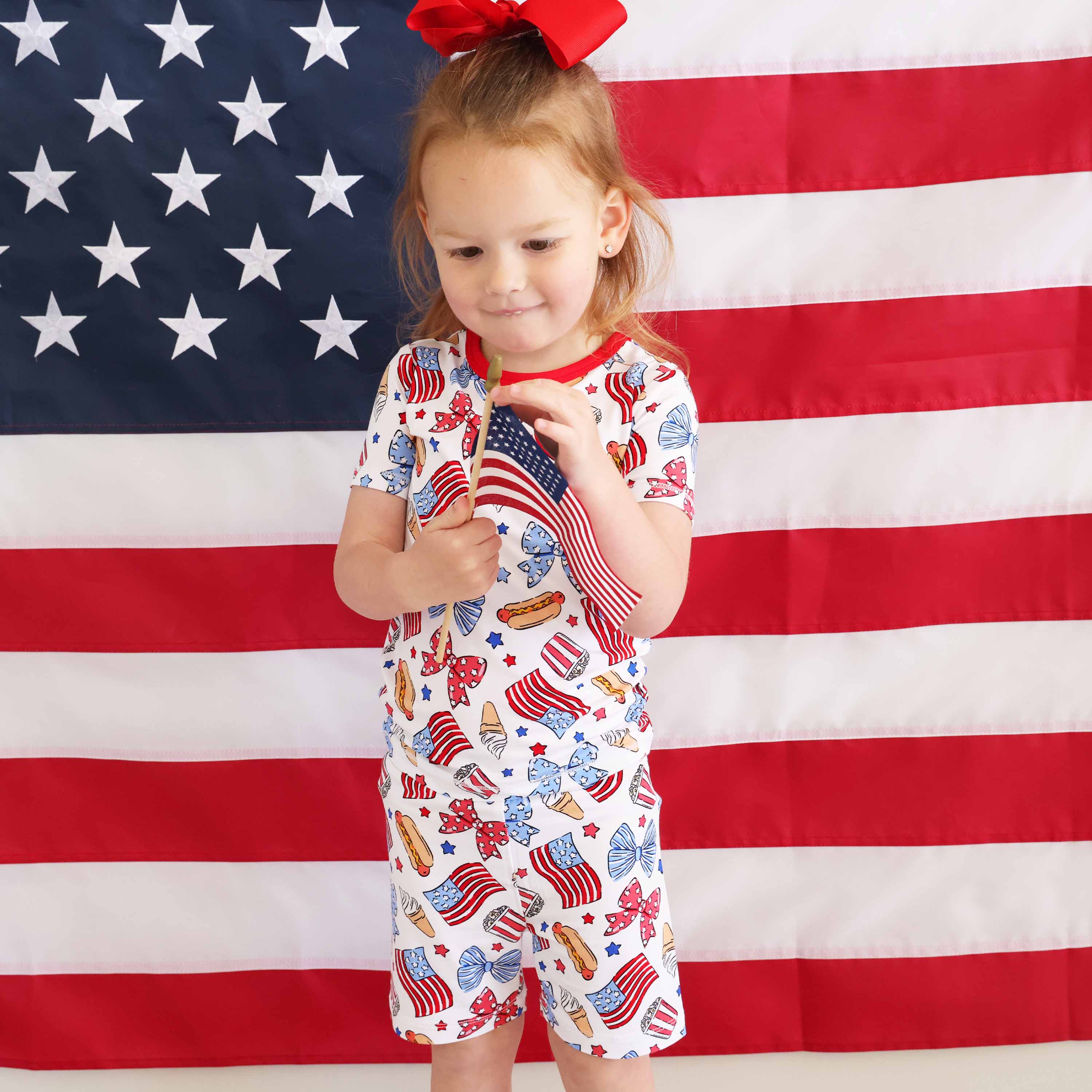  Two Piece Short Pajama Set | Party in the USA Bows、mySite、layawaytickets