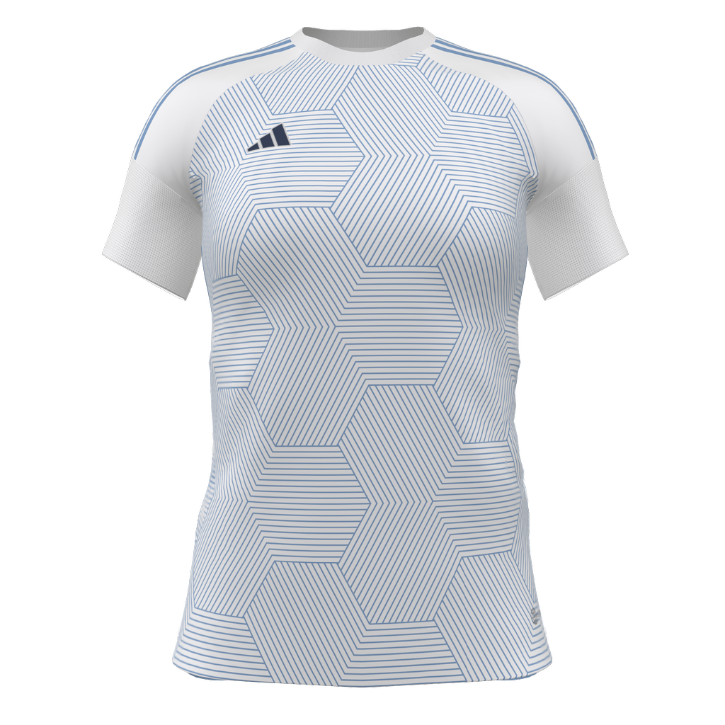 adidas Women's Competition 25 Custom Jersey (EBU) - White、mySite、noshort