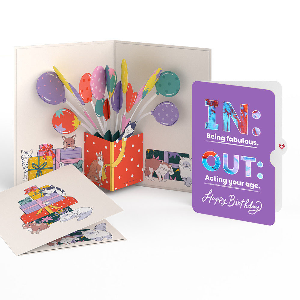 Curious Cats Birthday Pop-Up Card and IN & OUT Sentiment Set、mySite、solidvoid