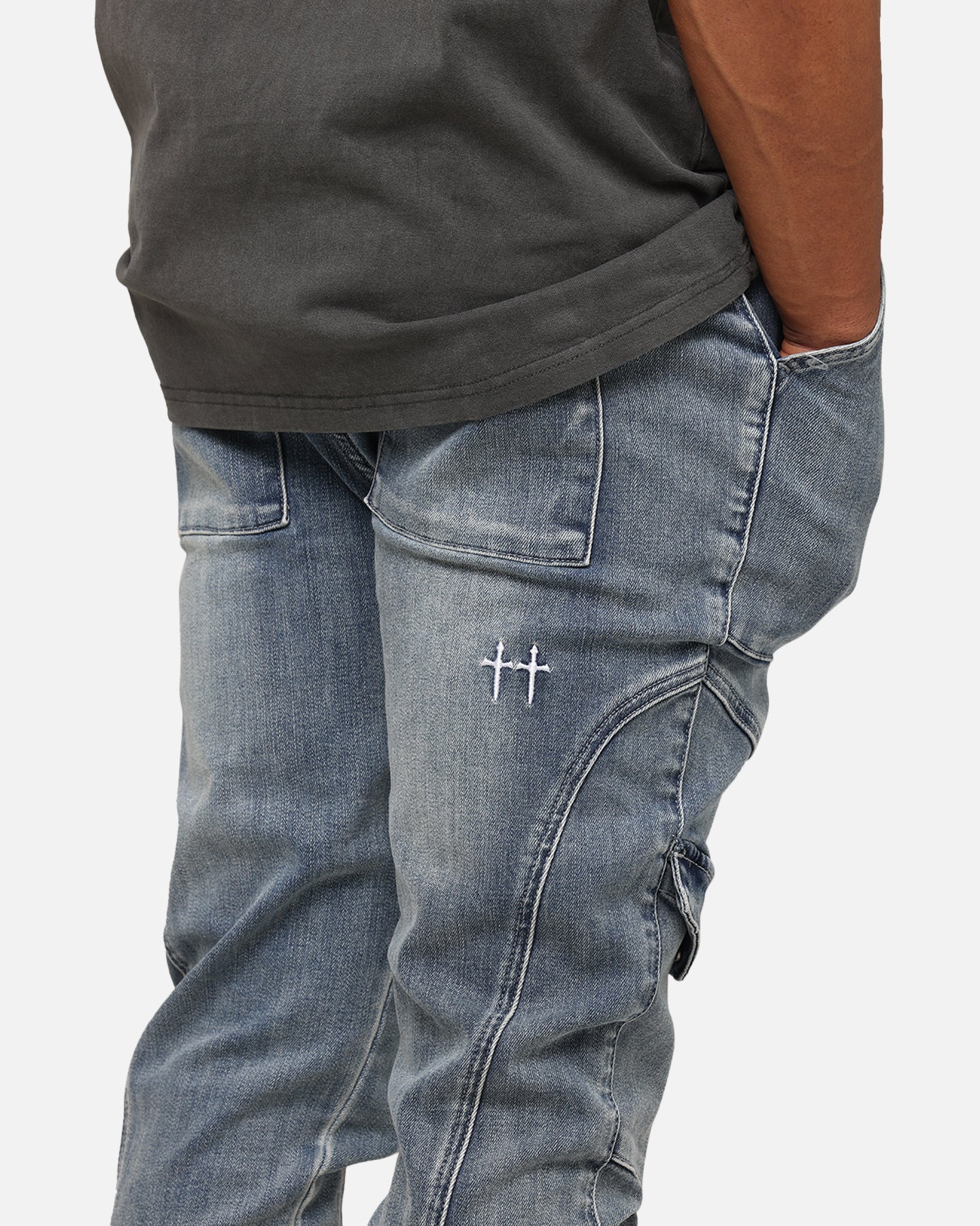 Saint Morta Aera Denim Joggers Dirty Denim、mySite、zt4zffjzw