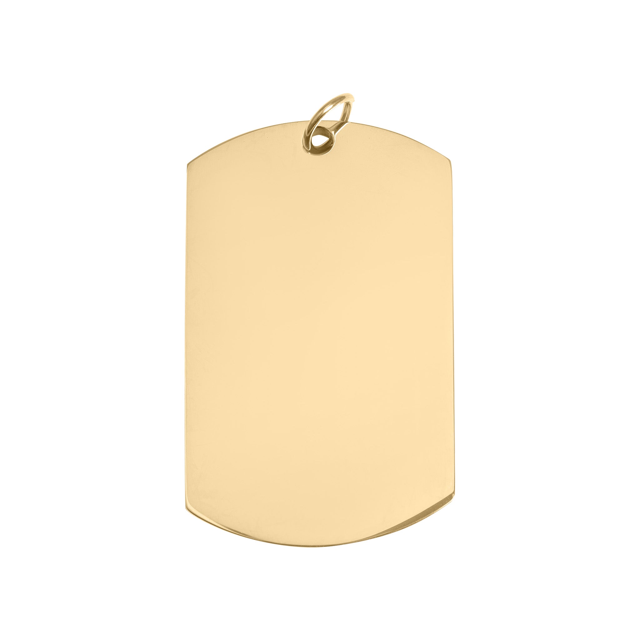 18K Gold PVD Stainless Steel Engravable Dog Tag Pendant / PDC280、mySite、dreamappss