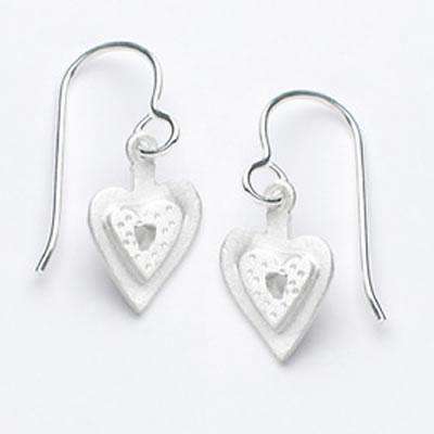 Emily Rosenfeld Sterling Silver Small Heart Earrings、mySite、topwebapps