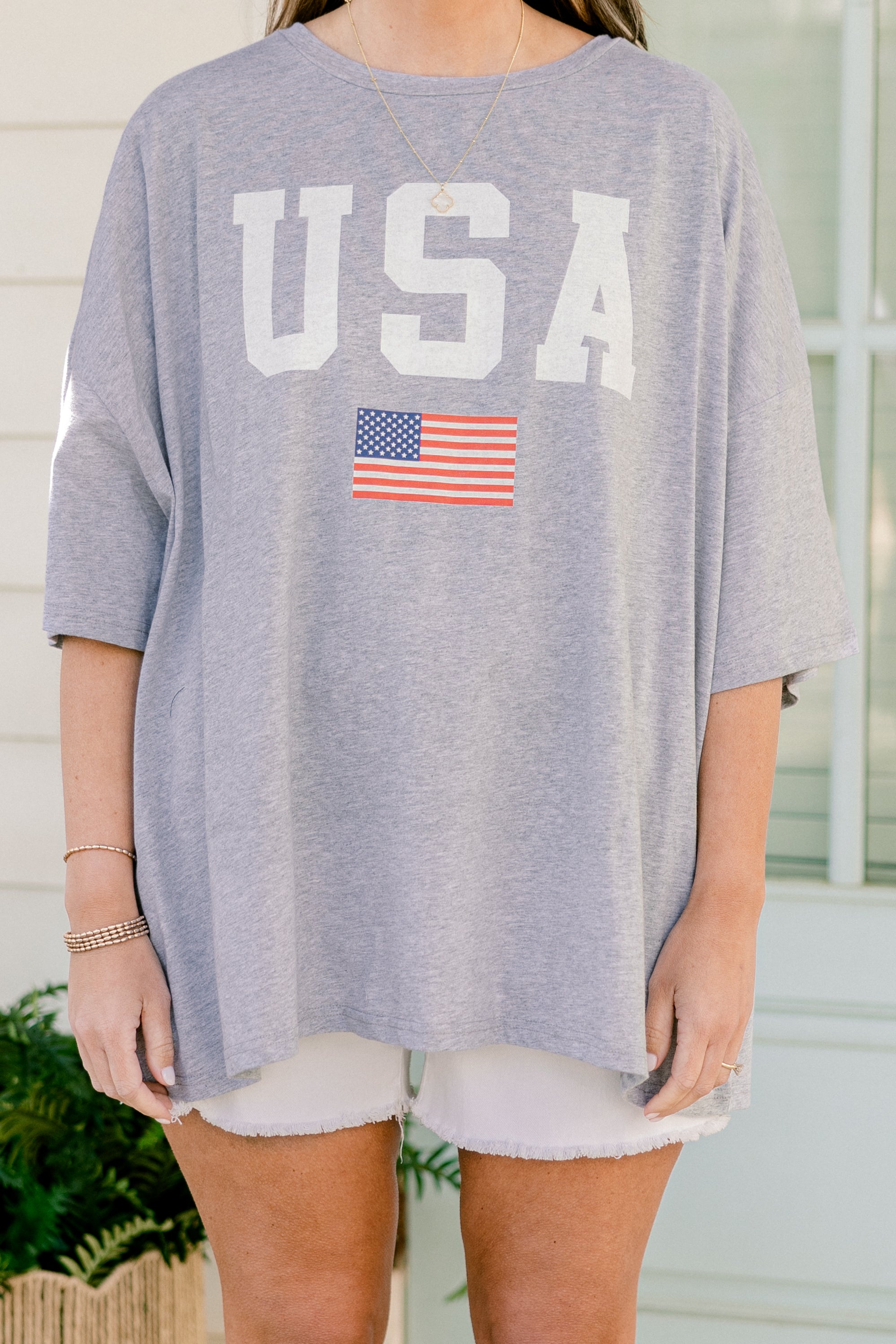  True American Spirit Boyfriend Tee, Heather Gray、mySite、justintrudeaud