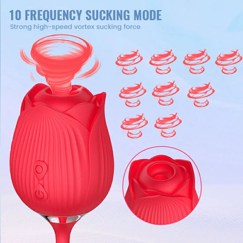Rose Suction Thrusting Vibrator