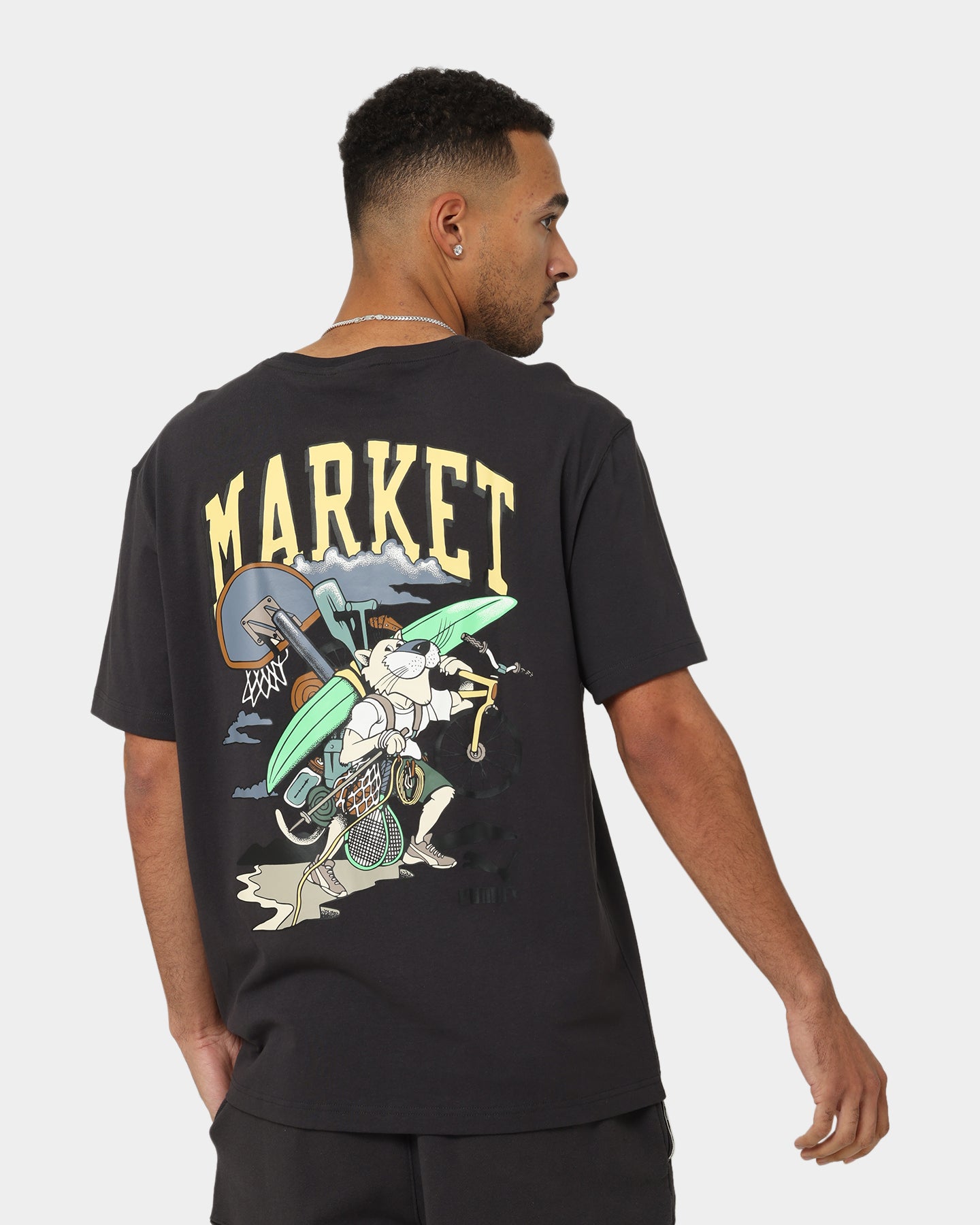 Puma X Market Graphic T-Shirt Puma Black、mySite、zt4zffjzw