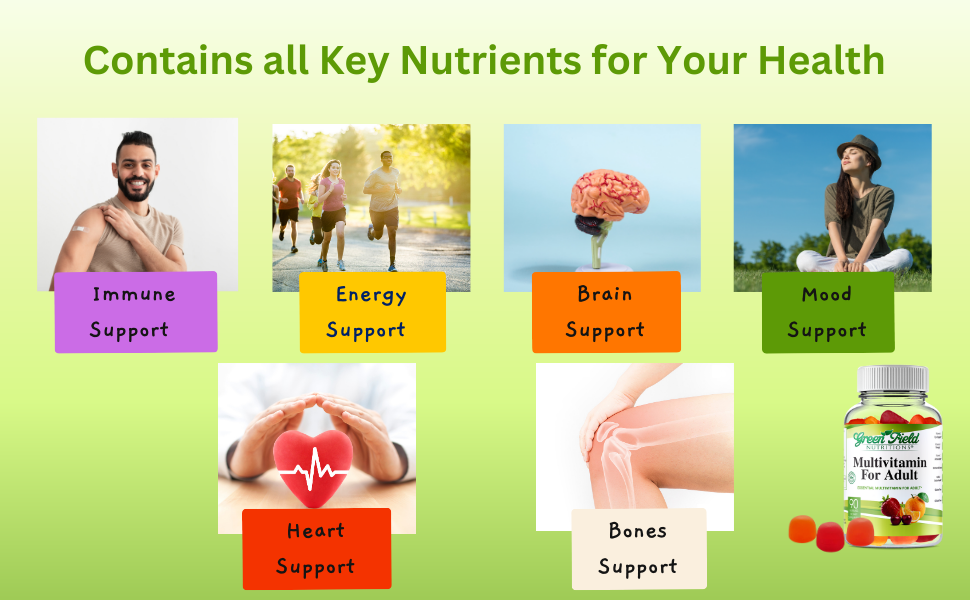 Greenfield Nutritions - Halal Gummies Multivitamins for Adult, Gelatin Free and Gluten Free, Halal Vitamins, 90 Gummies - 1 bottle、mySite、topwebapps