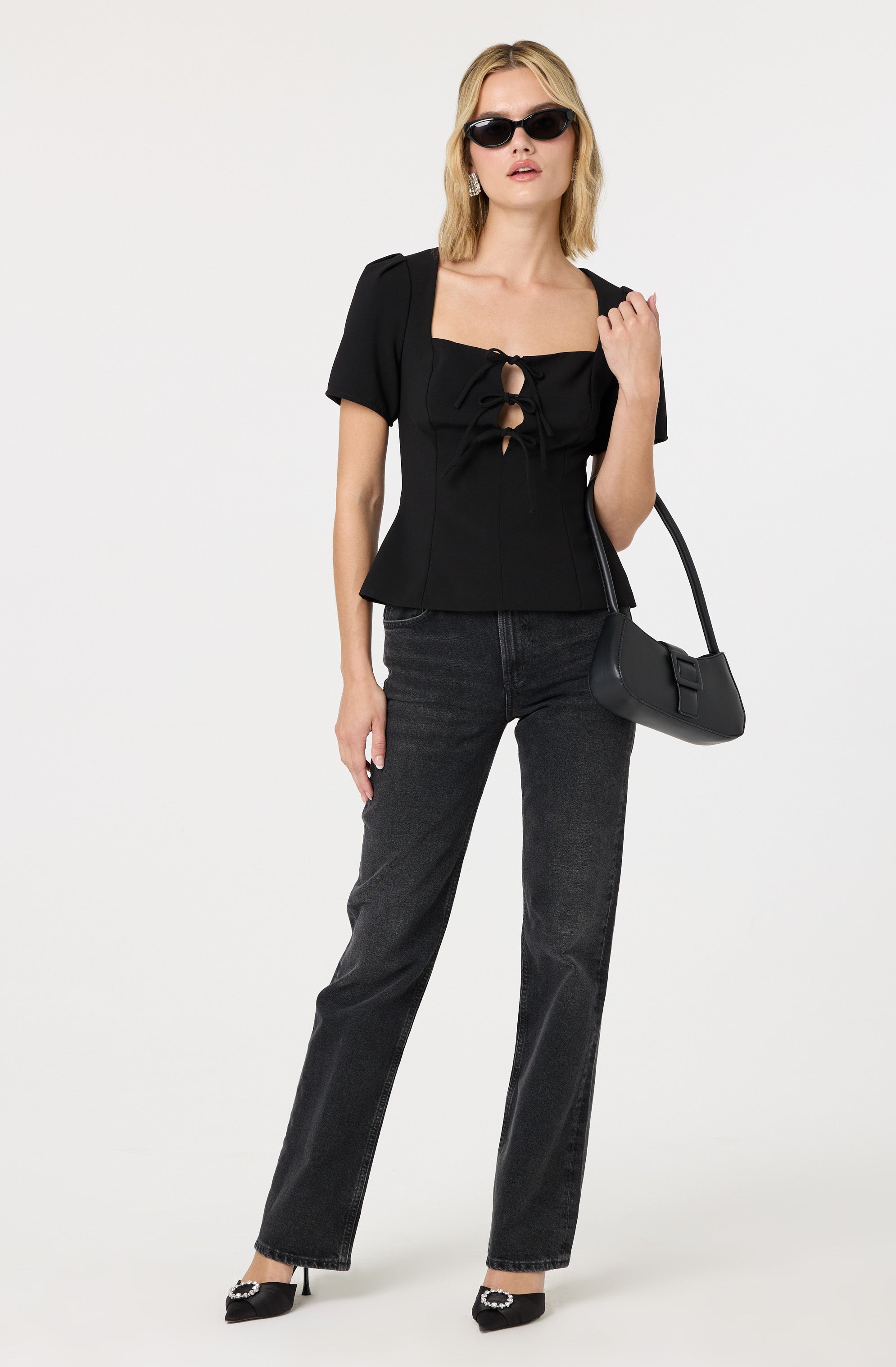 Torie Tie-Front Top、mySite、solidvoid