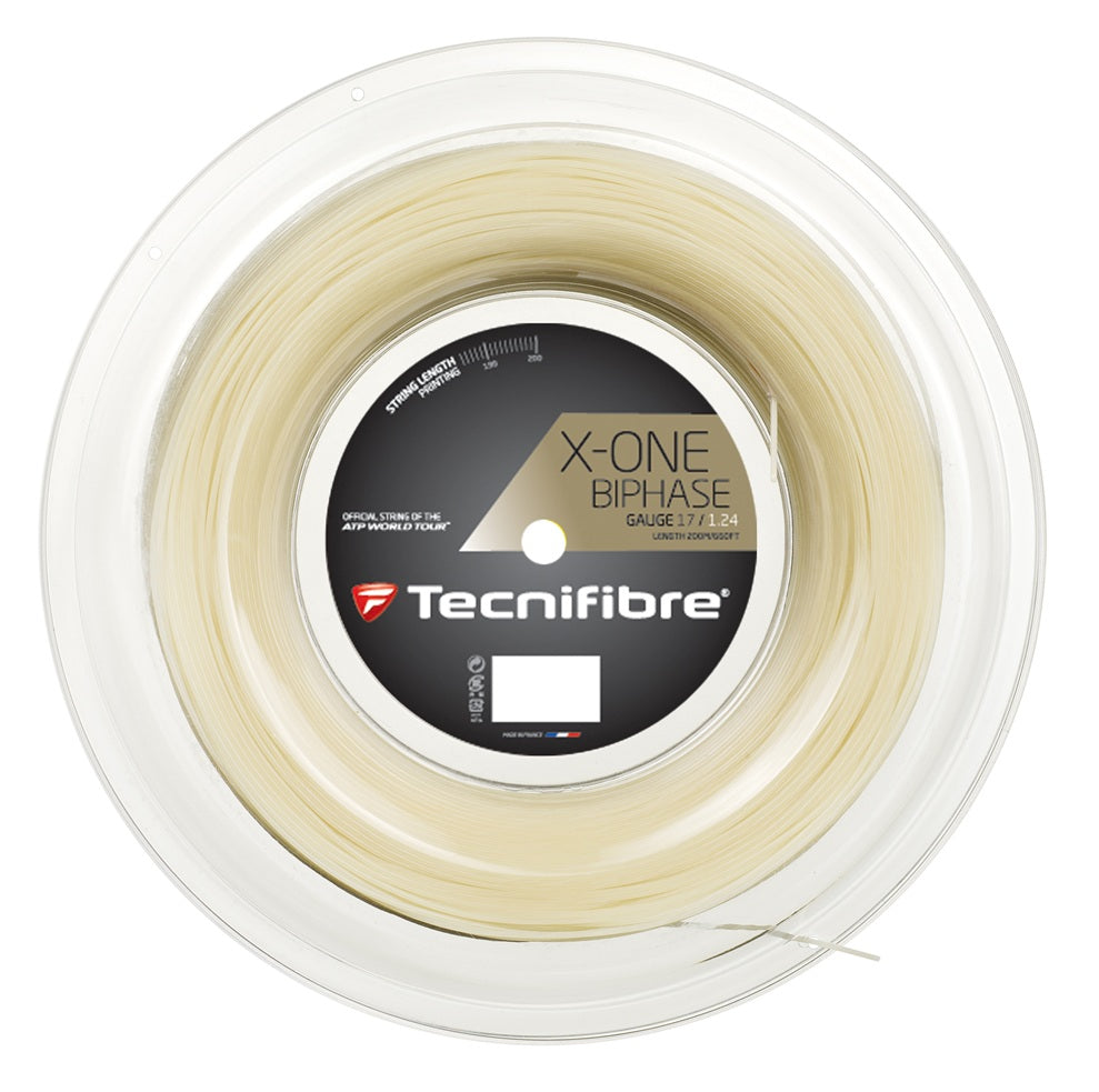 Tecnifibre X-One Biphase 17/1.24 Tennis String Reel (Natural)