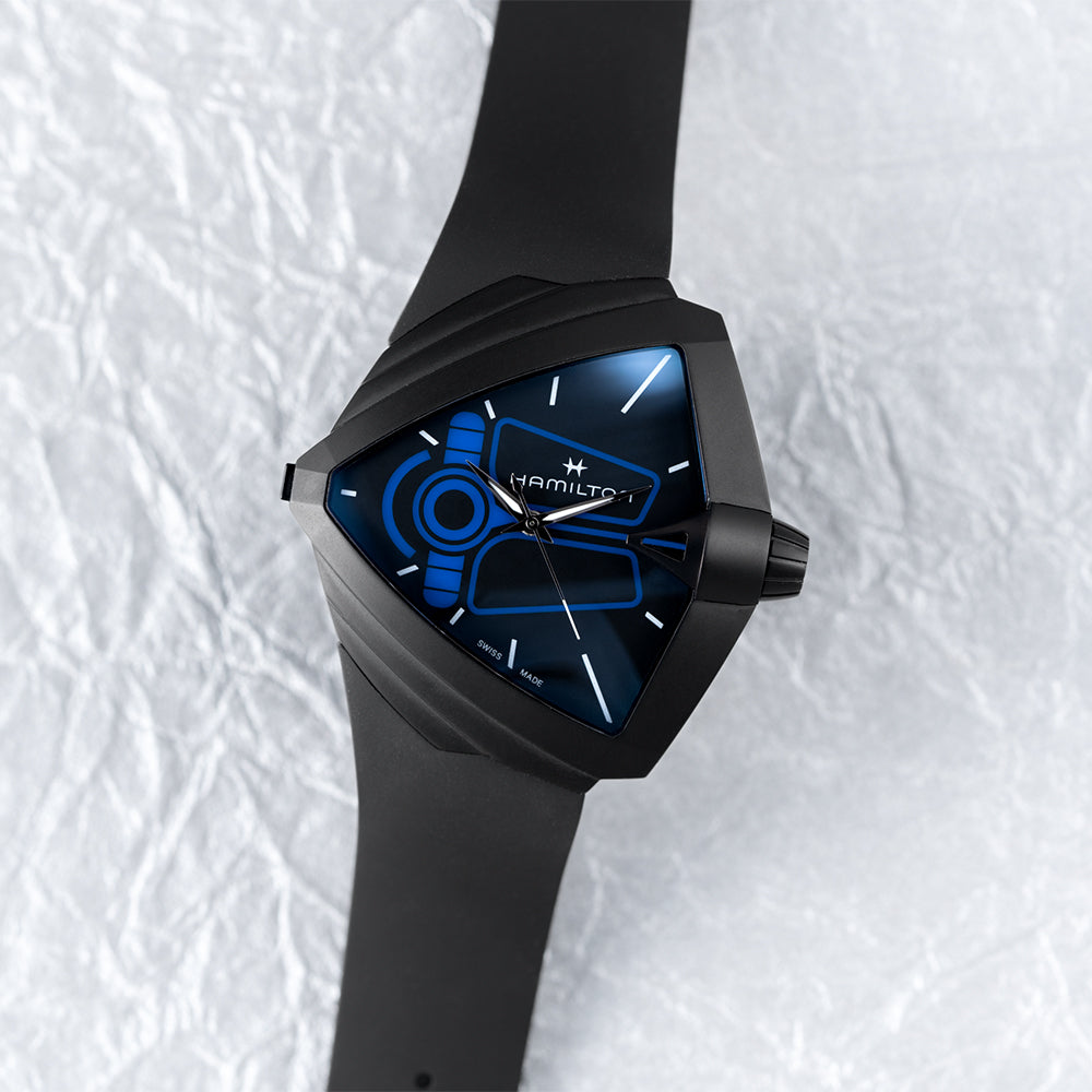 Ventura XXL Bright Dune Limited Edition Quartz Black PVD 52mm x 48mm - Black on Rubber Strap、mySite、botmansion