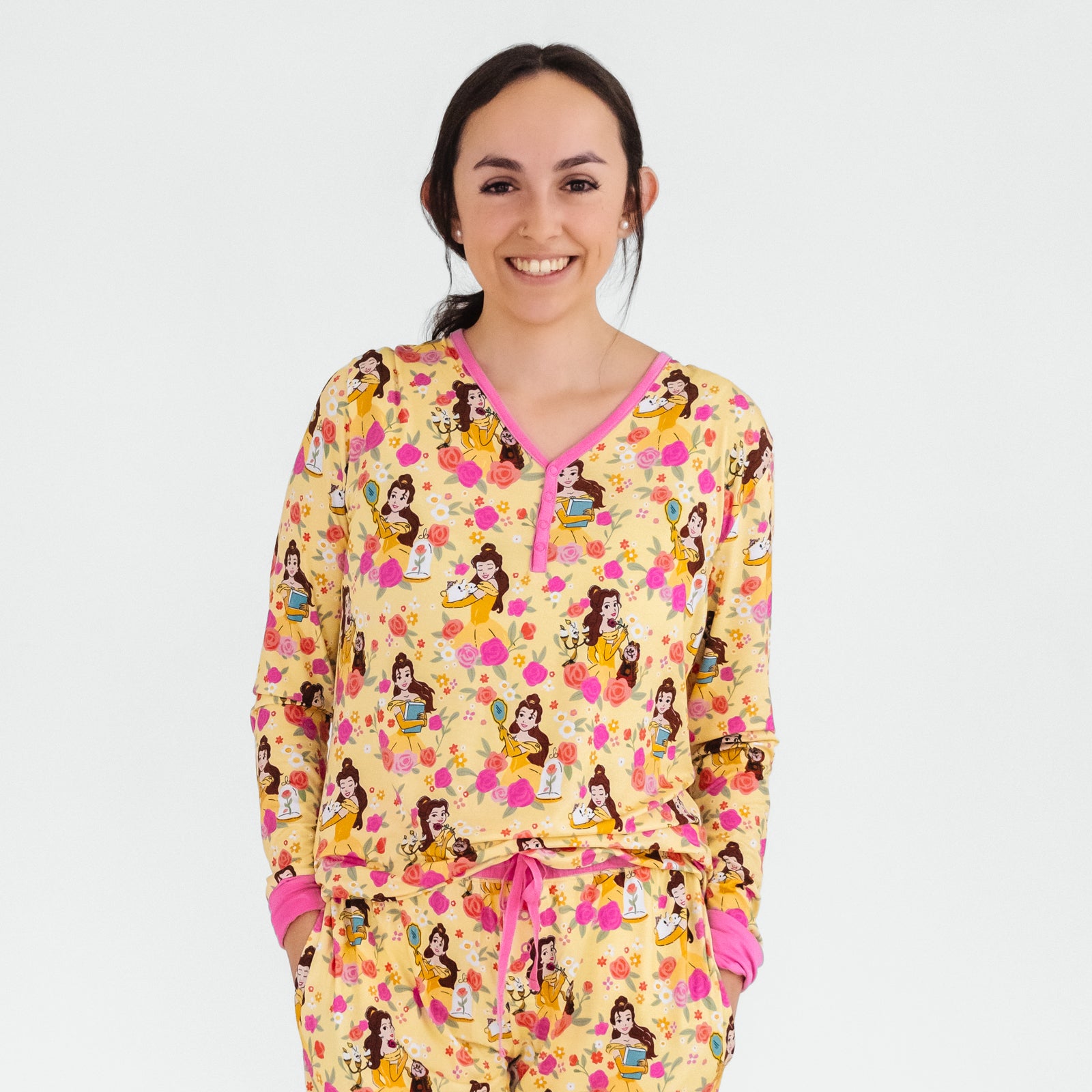  Disney Princess Belle Women's Long Sleeve Pajama Top、mySite、layawaytickets