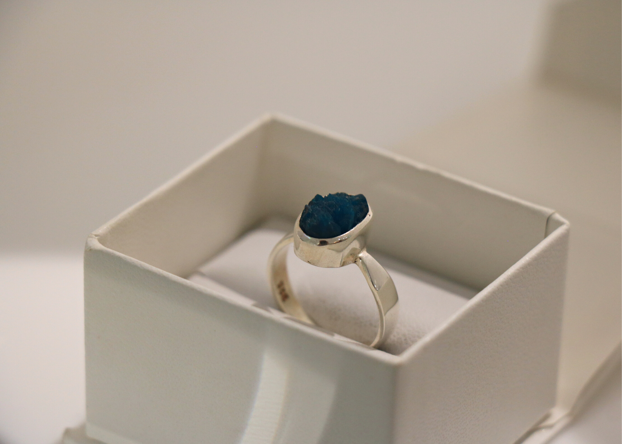 Raw Cavansite Ring (Sterling Silver)、mySite、topwebapps