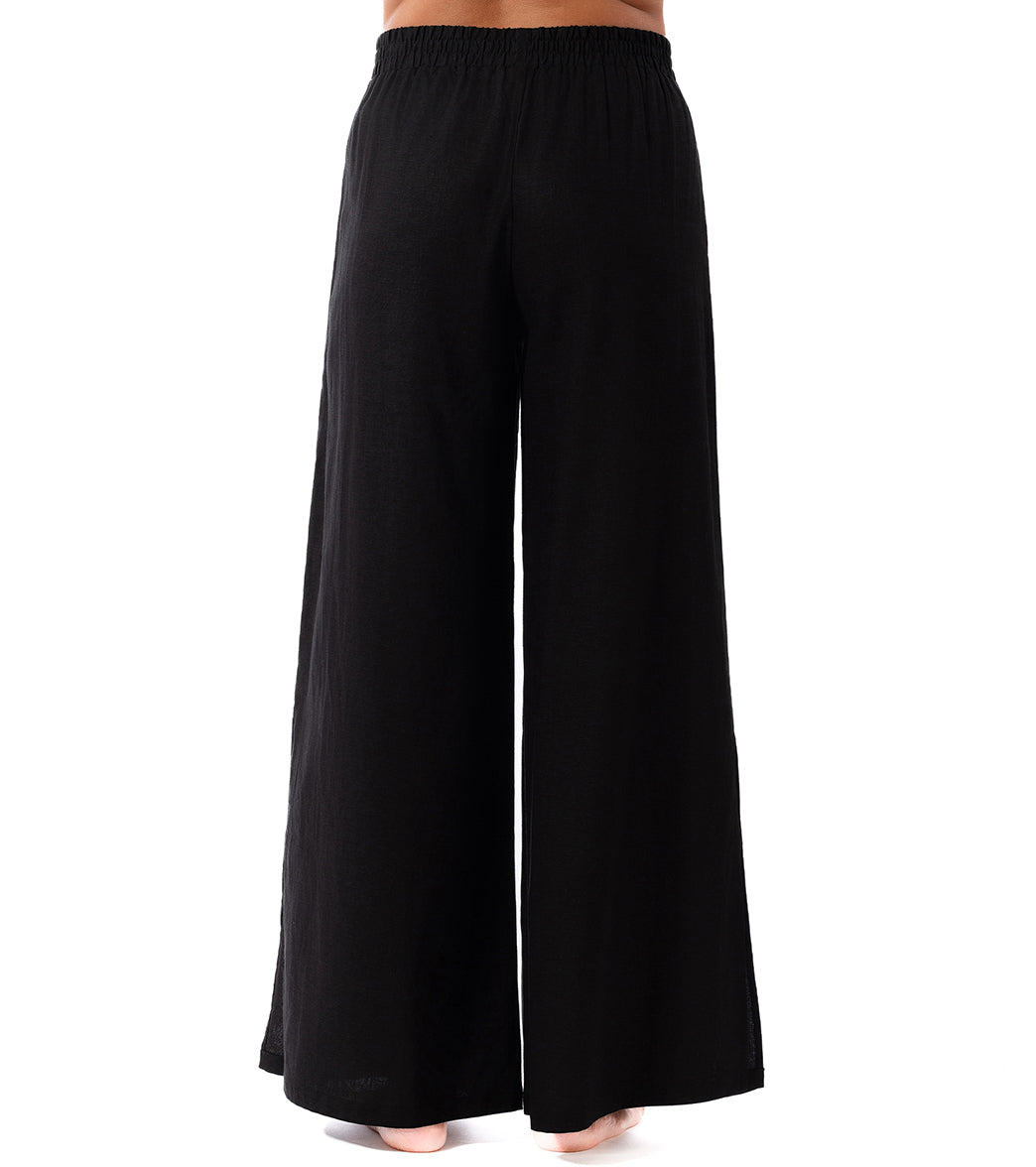Jantzen Women's Royal Black Josephine Pull On Pant Cover Up、mySite、noshort