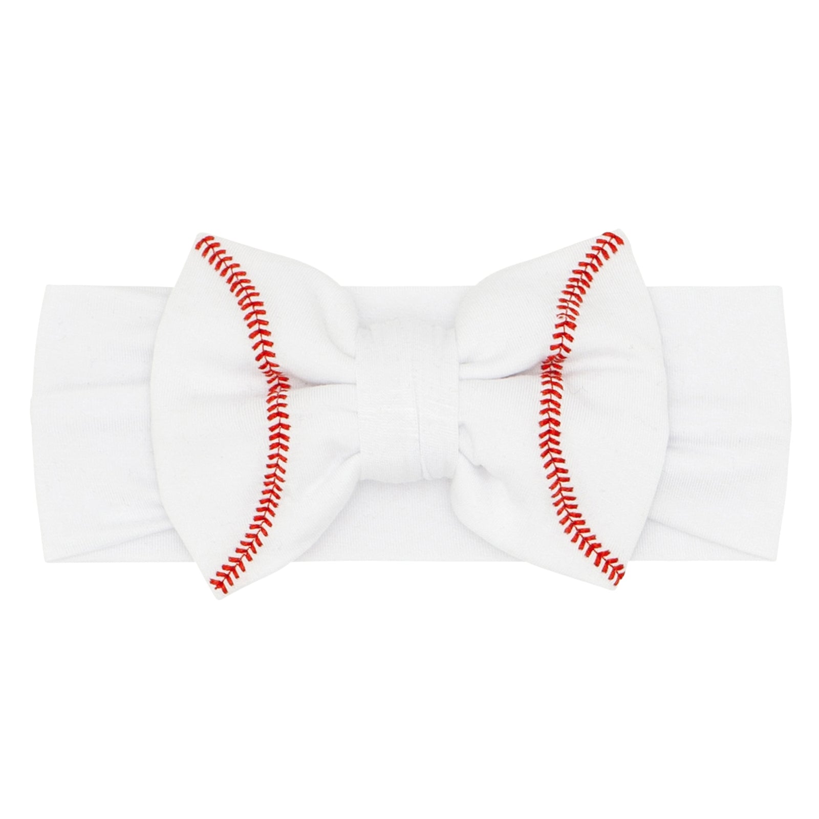 Embroidered Baseball Luxe Bow Headband、mySite、g9winljtr