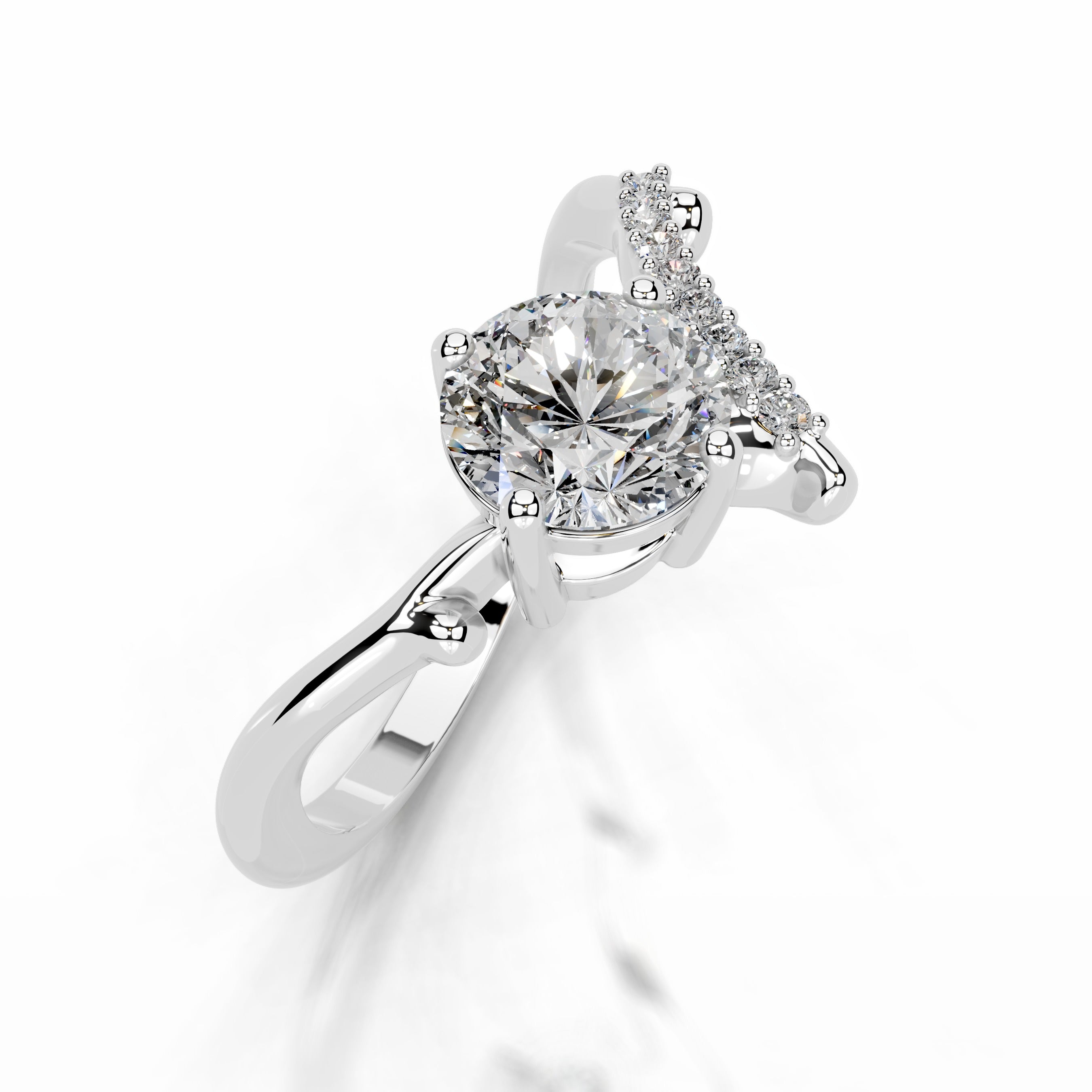 Garden of Love Lab Grown Diamond Ring - 18K White Gold、mySite、hinf8tx79