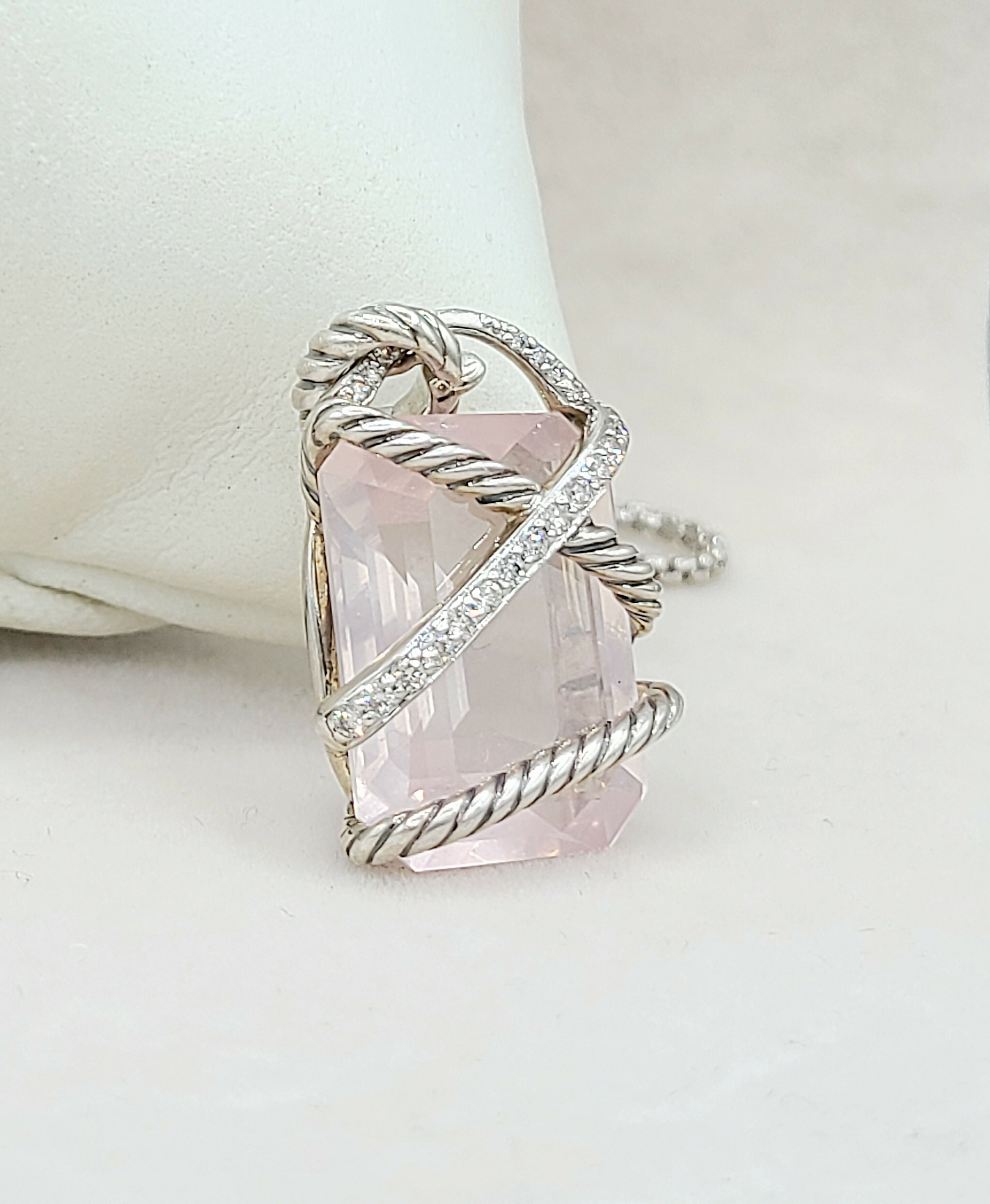 David Yurman Cable Wrap Pendant Necklace Rose Quartz、mySite、hinf8tx79