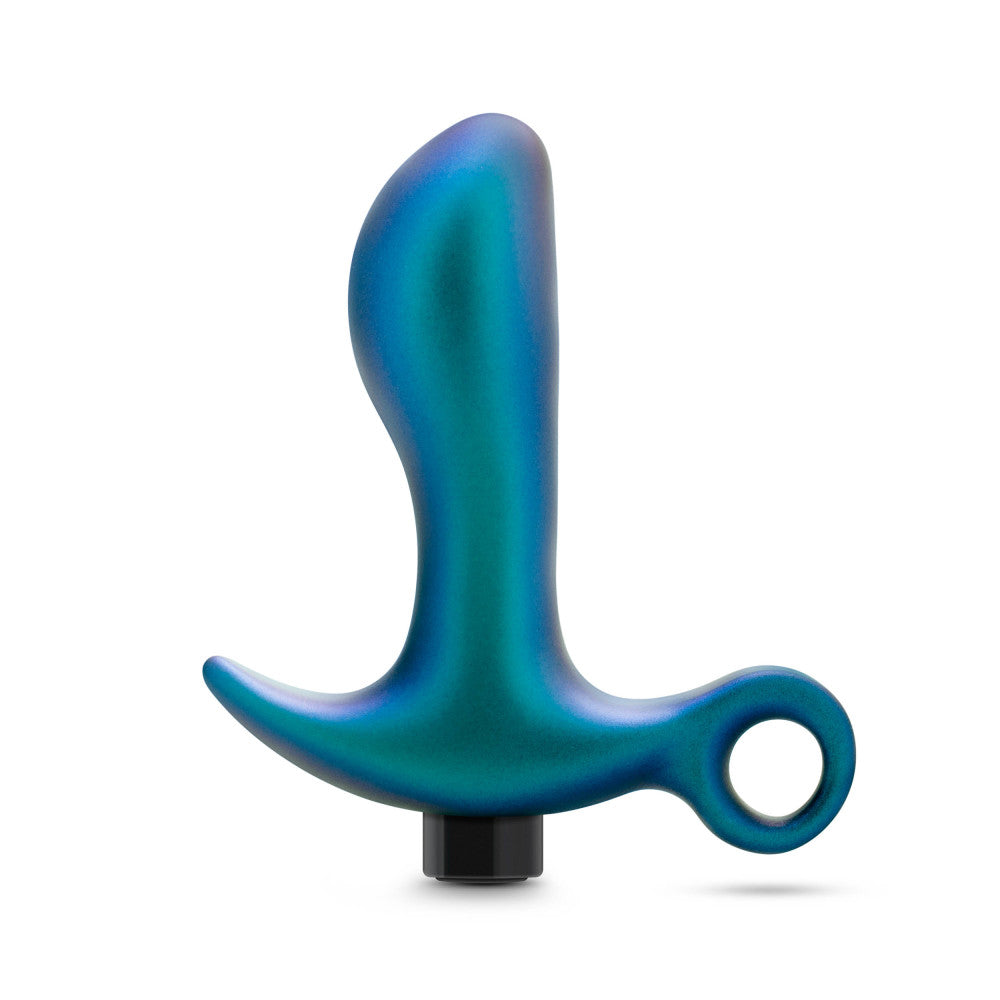 Anal Adventures Matrix By Blush® | Teleportation Plug: Curved For Prostate Massaging With Finger Loop in Lunar Blue | With Stayput™ Technology & AnchorTech™ Base、mySite、bottomscart