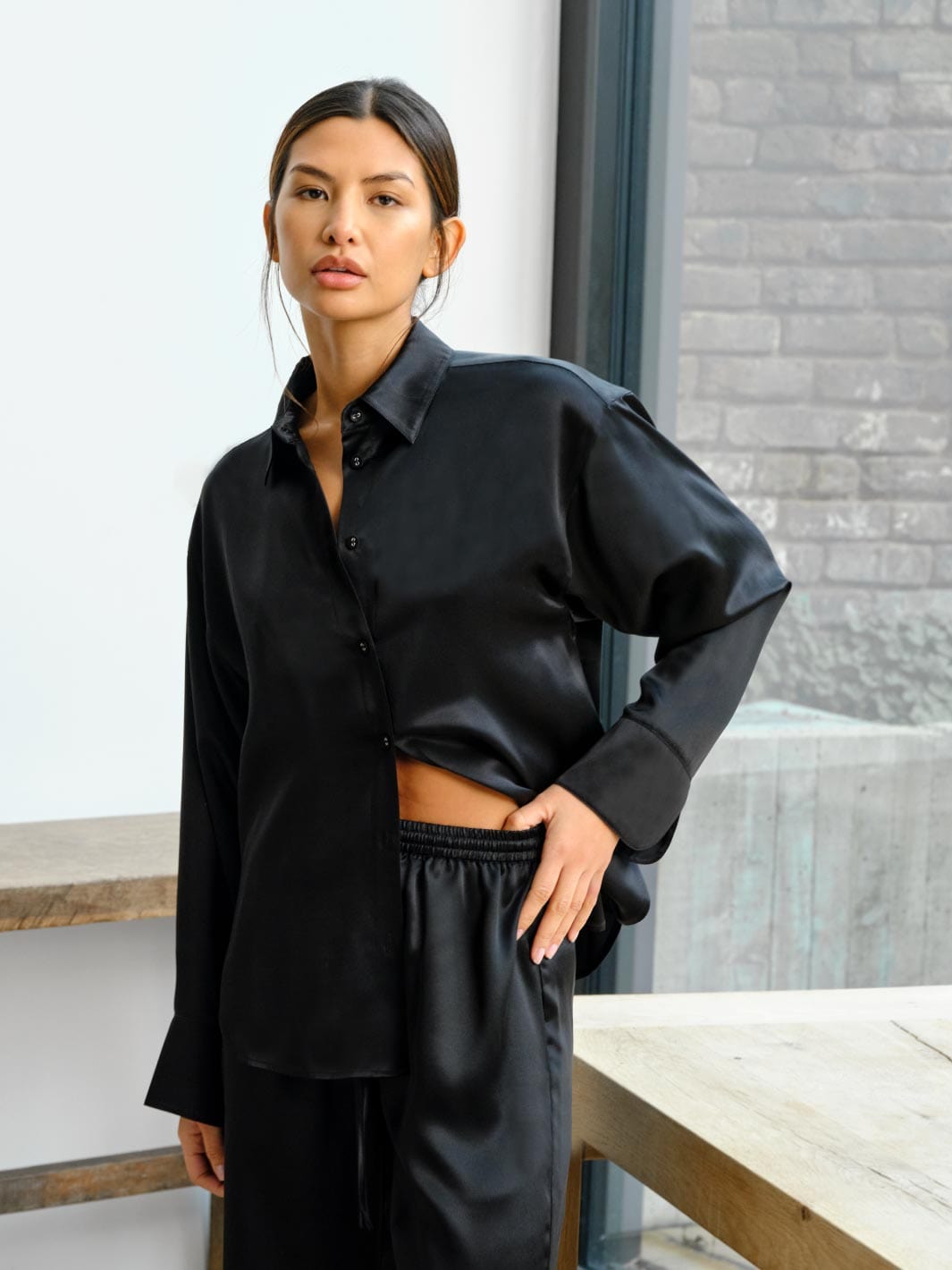  Fleur Du Jour Black Silk Shirt & Trouser、mySite、justintrudeaud