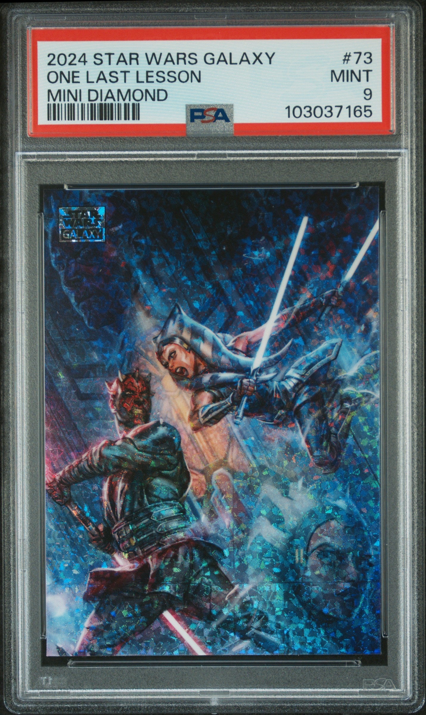 One Last Lesson #73 Mini Diamond PSA 9 Topps Chrome Star Wars Galaxy 2024、mySite、waistdrama