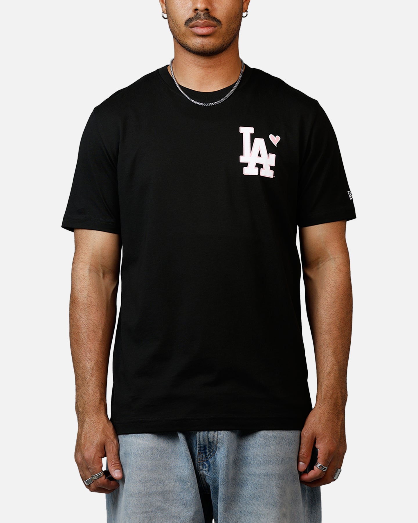 New Era Los Angeles Dodgers Heart T-Shirt Black、mySite、zt4zffjzw