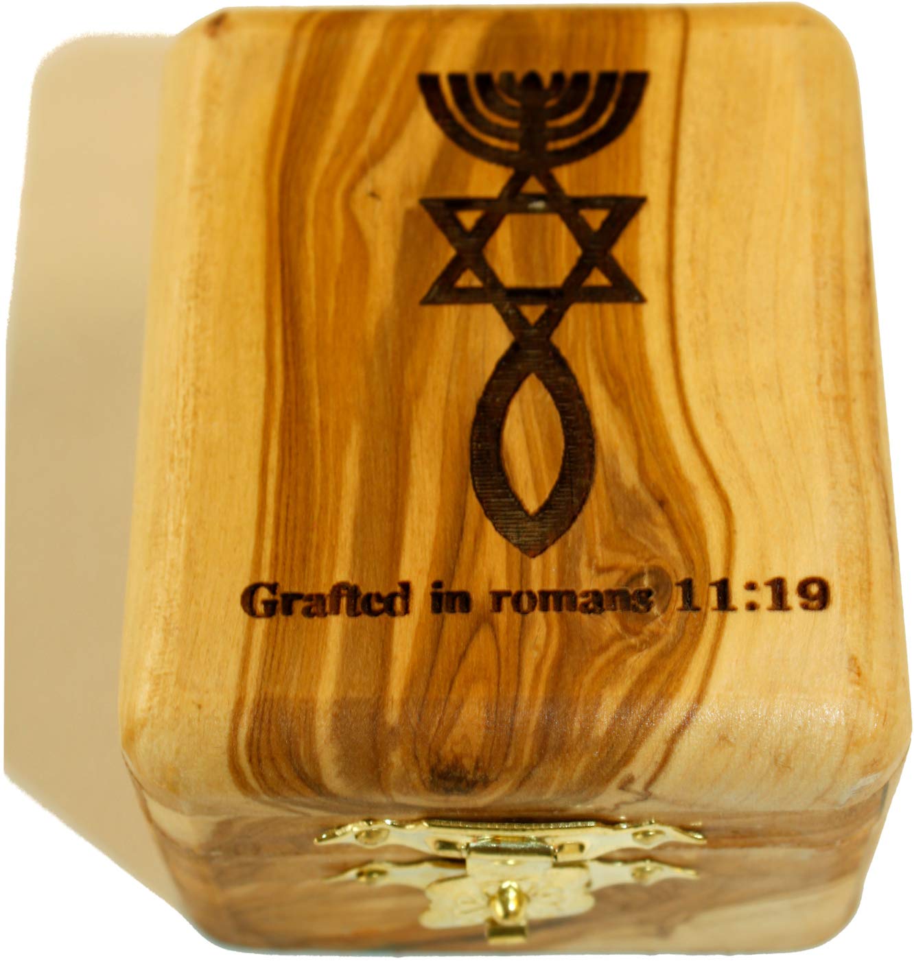  Holy Land Market Unique Messianic Olive Wood Box I - Standard Size、mySite、elrpsem3k
