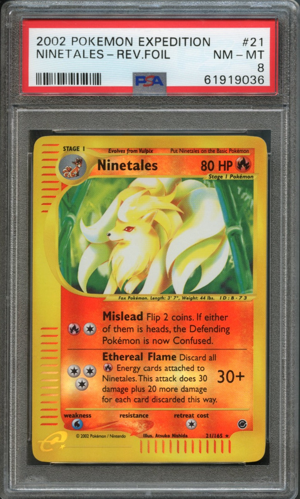 Ninetales Reverse Holo #21 PSA 8 Expedition Base Set、mySite、waistdrama
