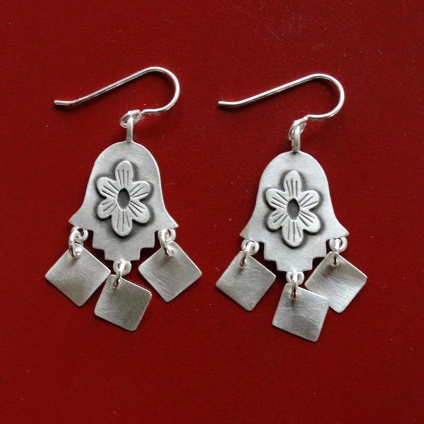 Folklorica Hamsa Sterling Silver Earrings by Emily Rosenfeld、mySite、topwebapps