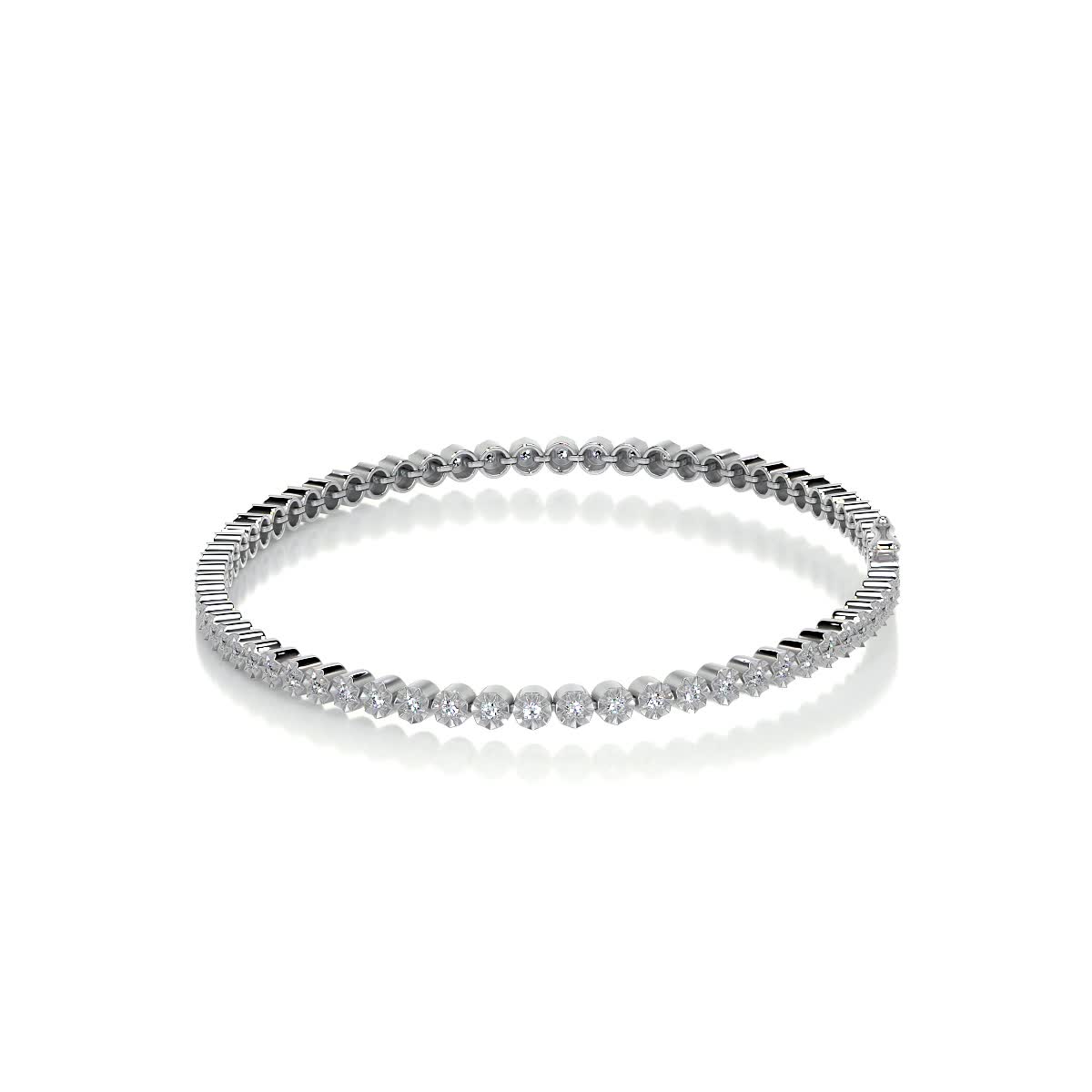 Ingrid Tennis Diamond Bracelet (0.75 Carat) -14K White Gold、mySite、hinf8tx79