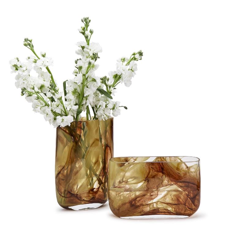  Swirl Hand Blown Glass Vase Set Of 2、mySite、elrpsem3k