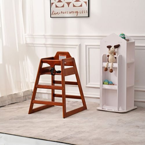 Wooden Double Solid Wood Feeding, Eat & Grow Portable High, Easy to Clean Baby Booster Chair in Natural Finish、、casual