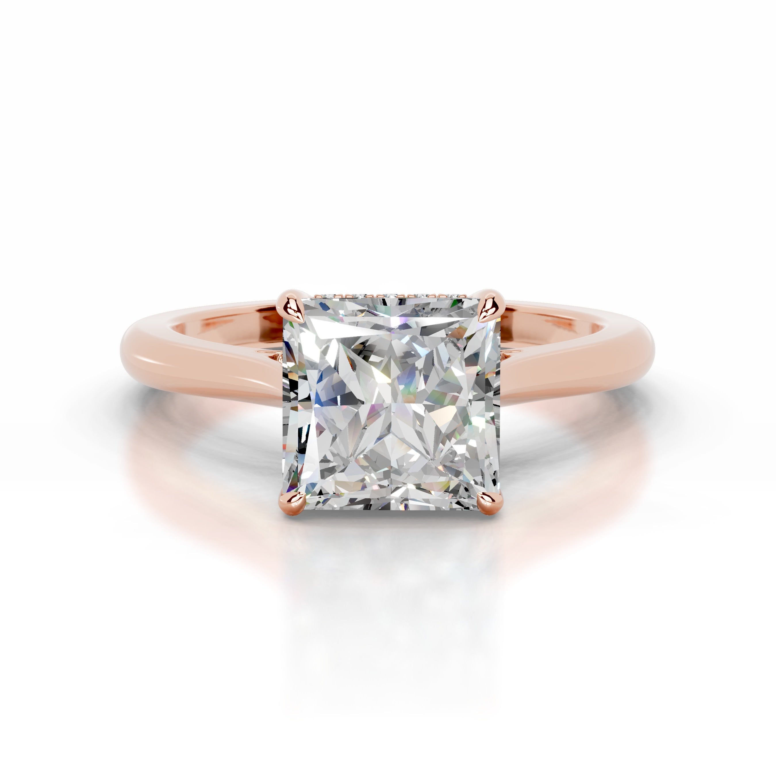 Cardinia Moissanite & Diamond Ring - 14K Rose Gold、mySite、hinf8tx79