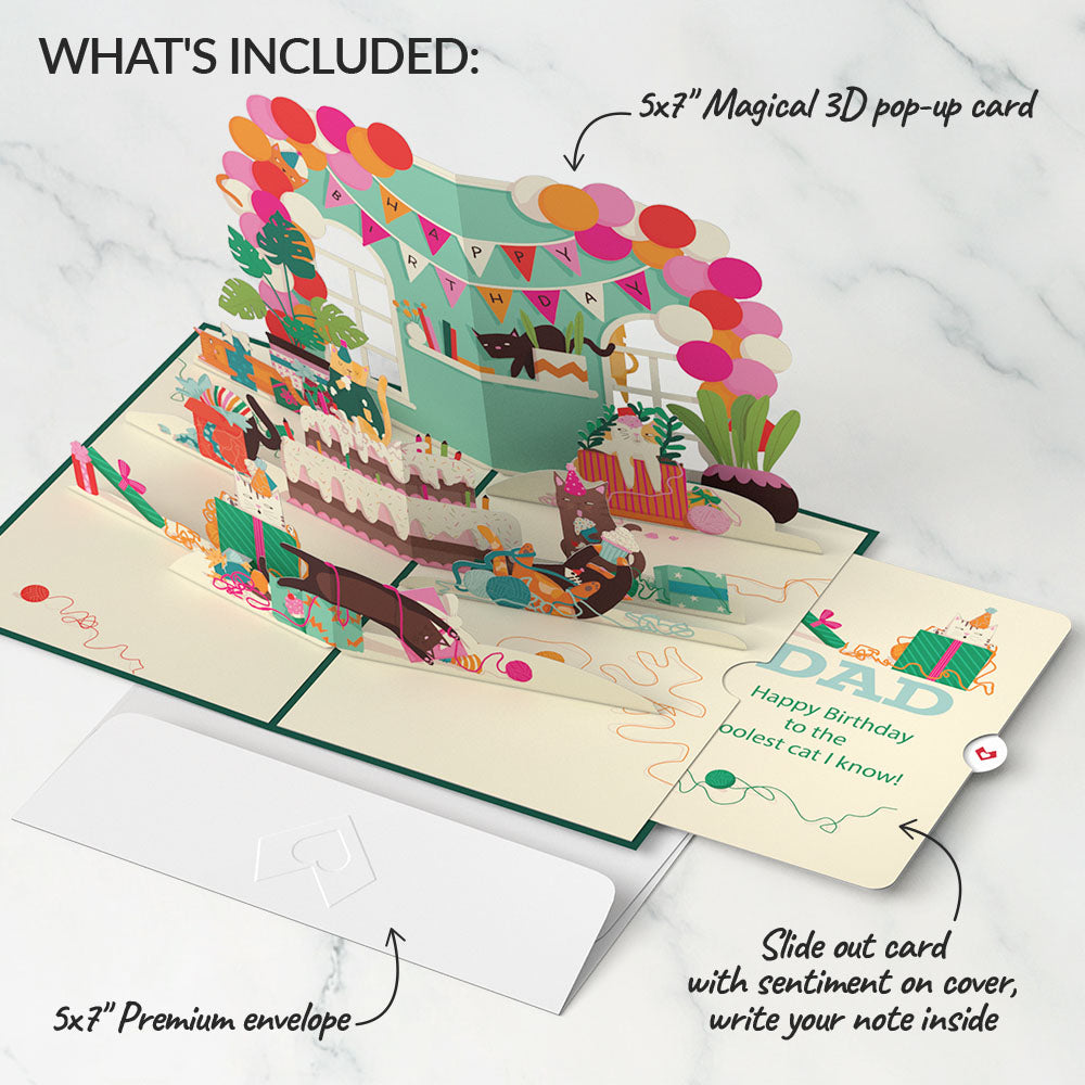 Party Cats Birthday Pop-Up Card and Sentiment Set for Dad、mySite、solidvoid