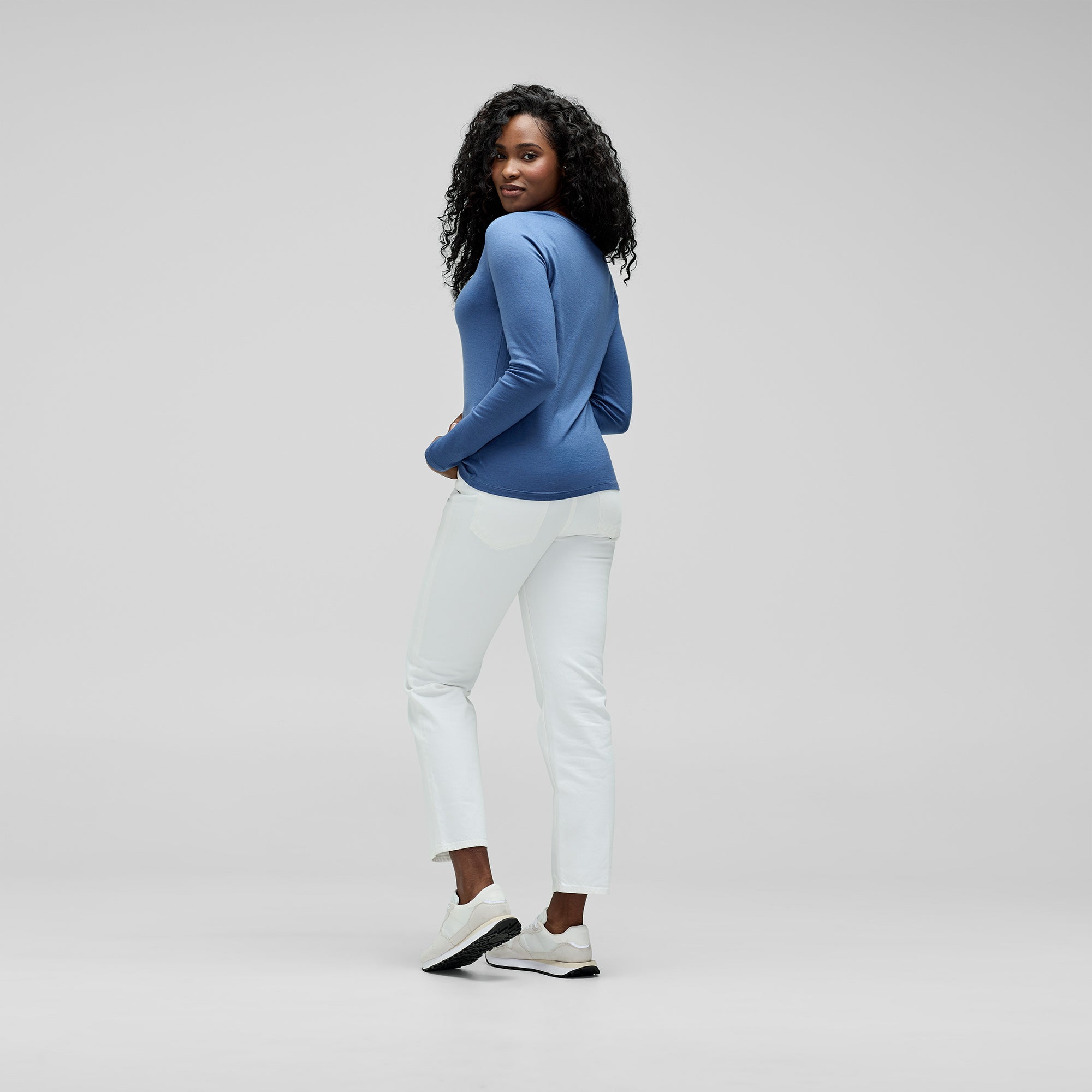 Women's Long Sleeve Merino Crew、mySite、noshort