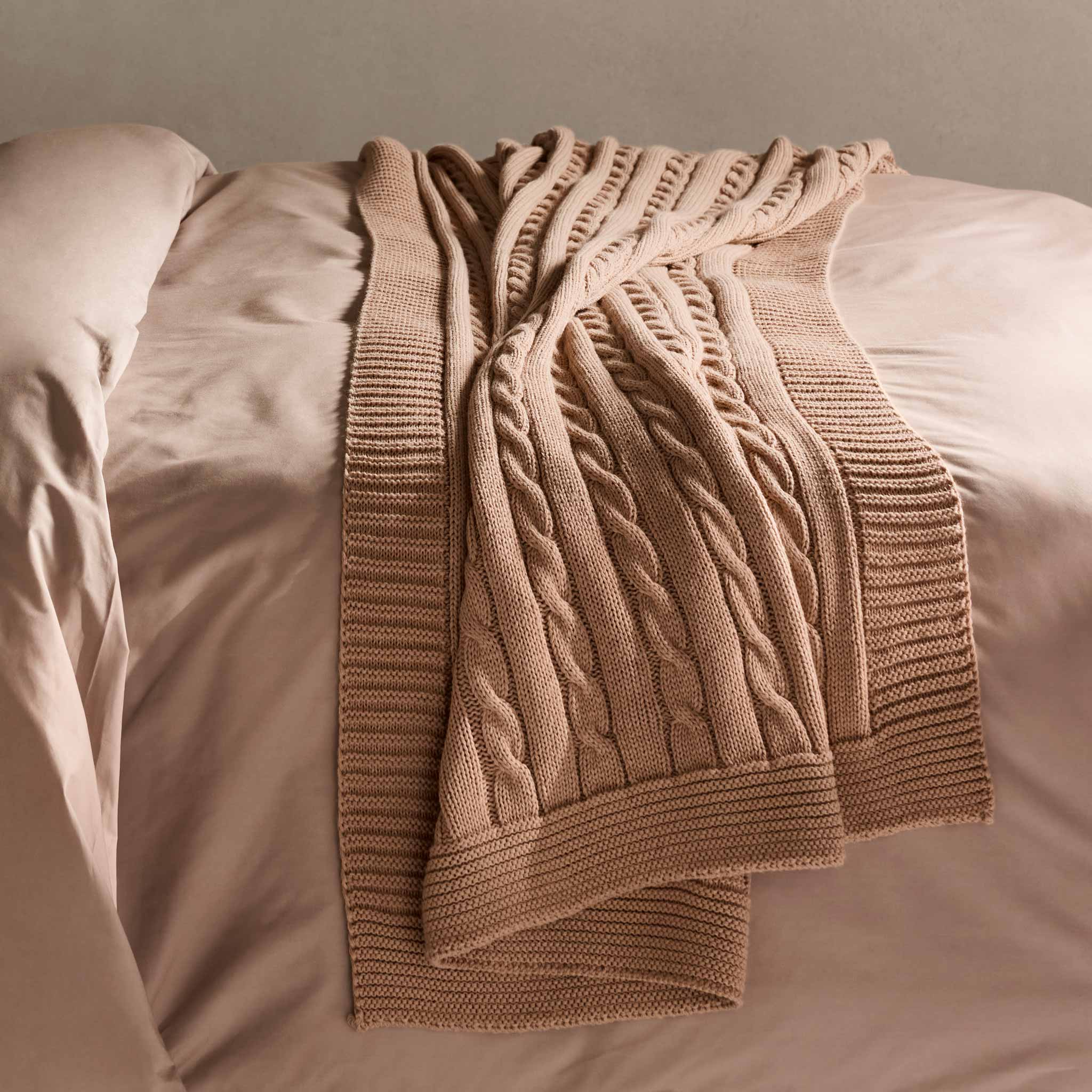  Cable Knit Throw Blanket - Last Call、mySite、sugarbowlscore