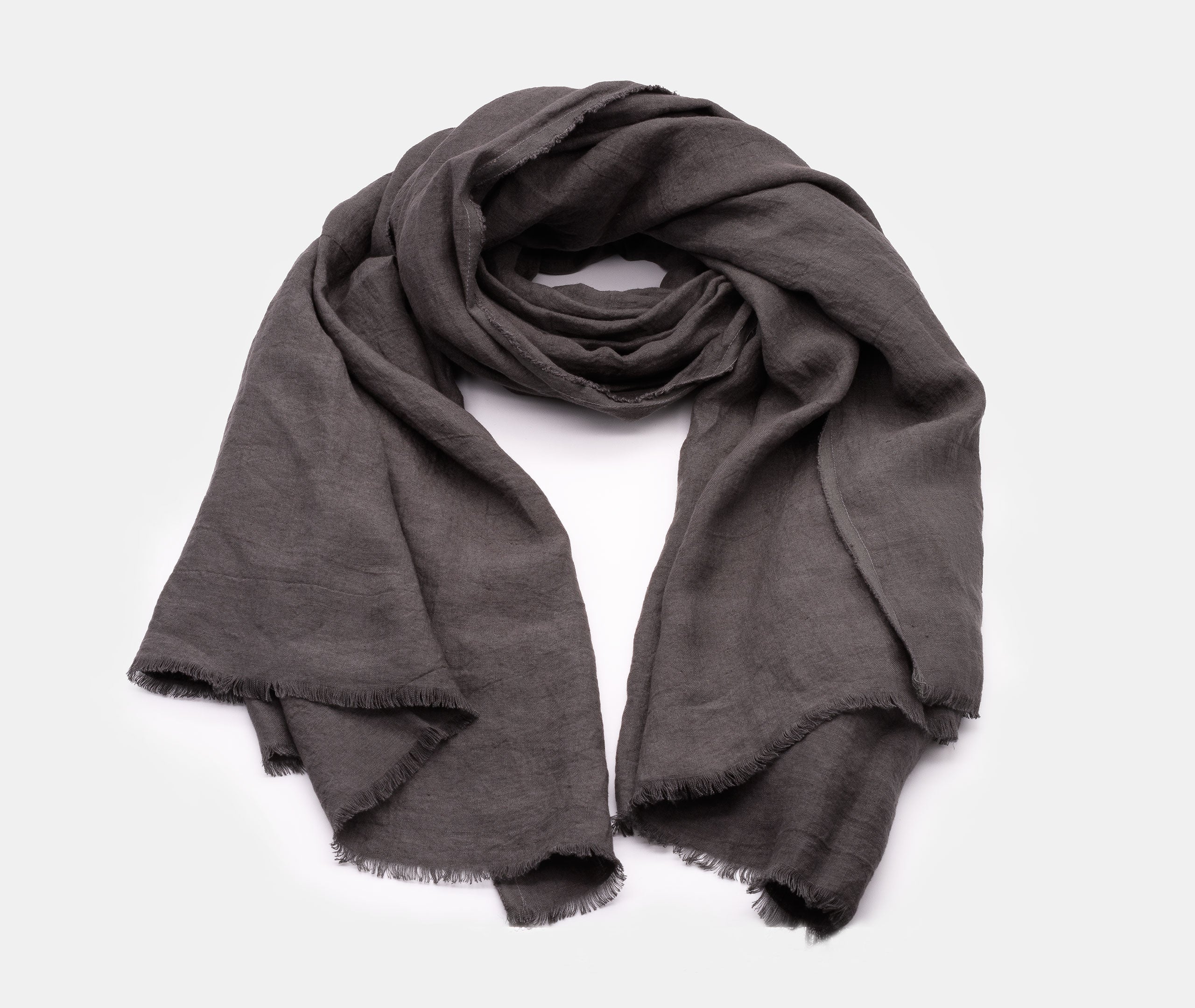 Linen Scarf - Charcoal、mySite、topwebapps