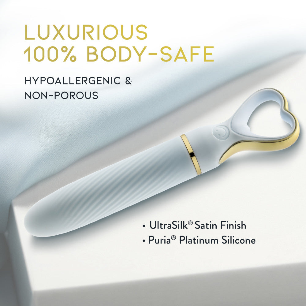 Delice™ By Blush® | Heartthrob Silicone Bullet Vibrator With Heart-Shaped Handle – Something Blue、mySite、bottomscart