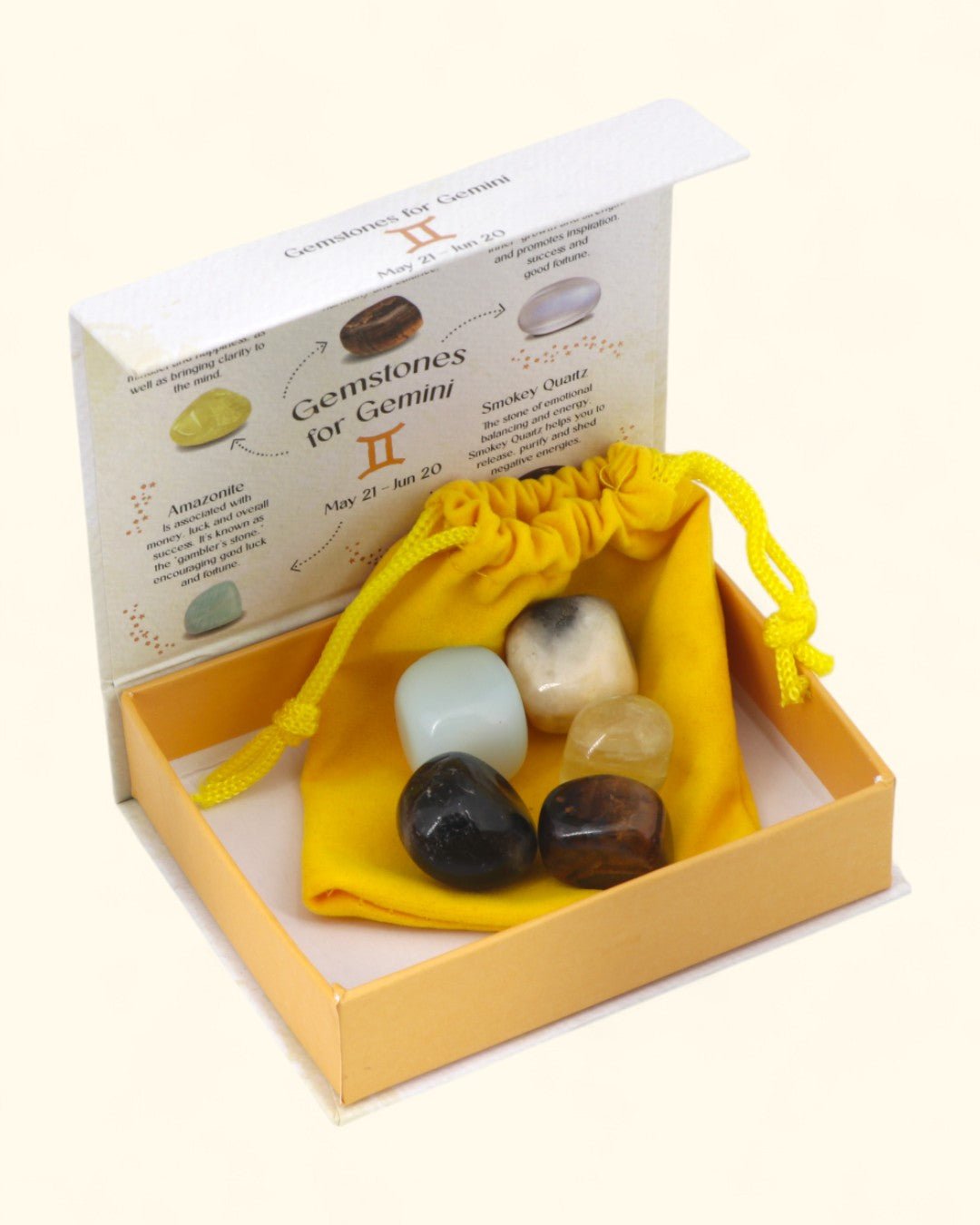 Gemini Zodiac Candle & Crystal Tumblestone Set、mySite、topwebapps