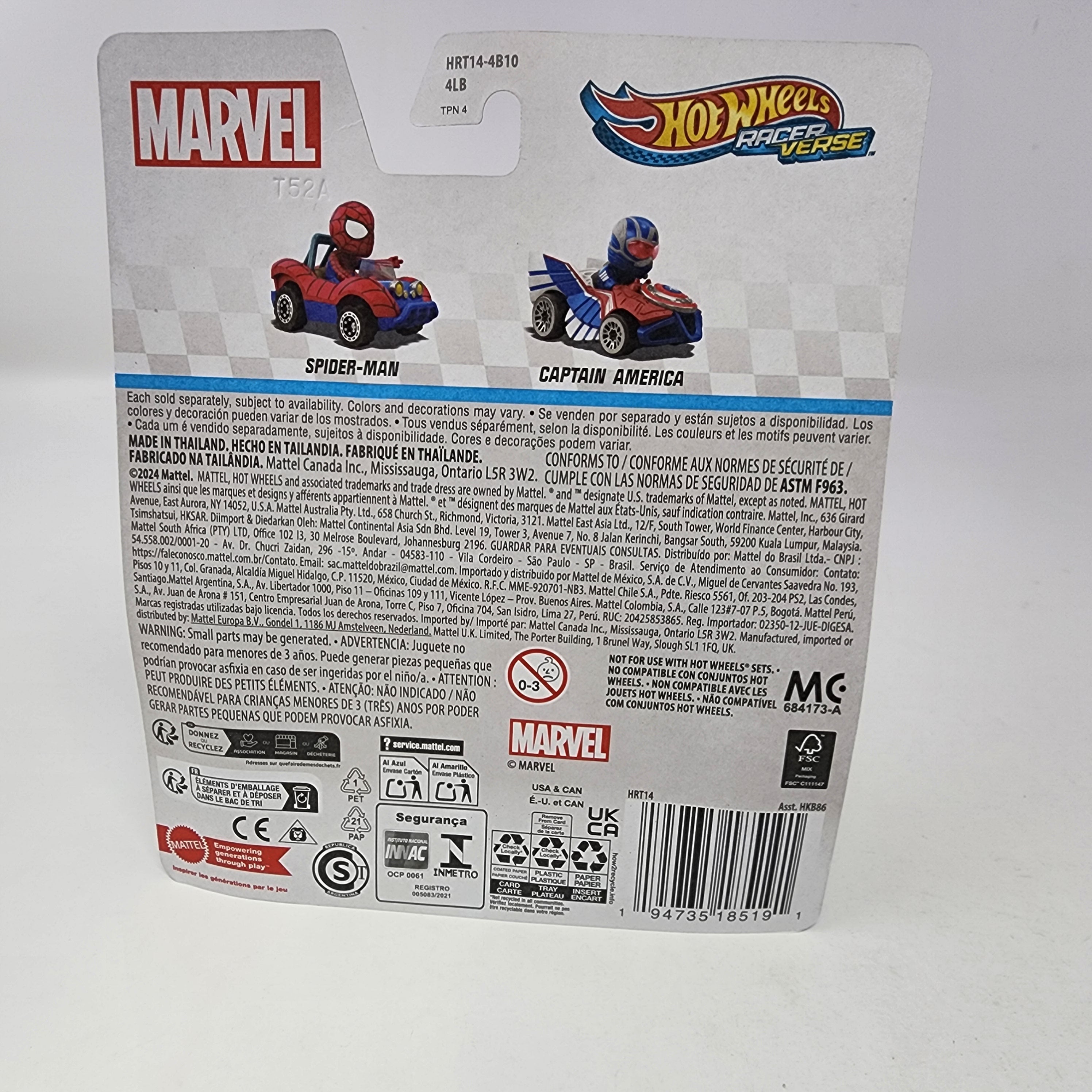 Captain America Brave New World MARVEL * 2025 Hot Wheels Racer Verse Case C、mySite、hgirdovlk