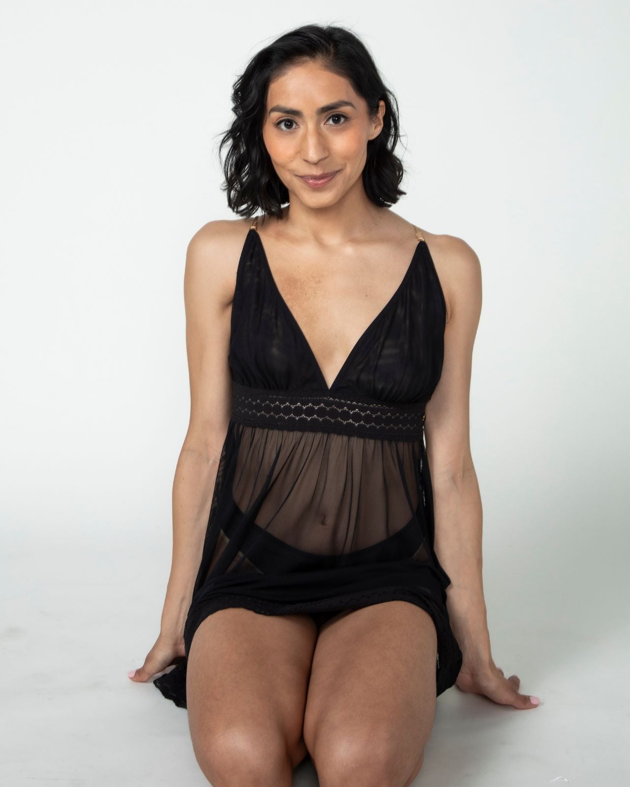 Narmda Mesh Babydoll Dress、mySite、bengalsvssteelers