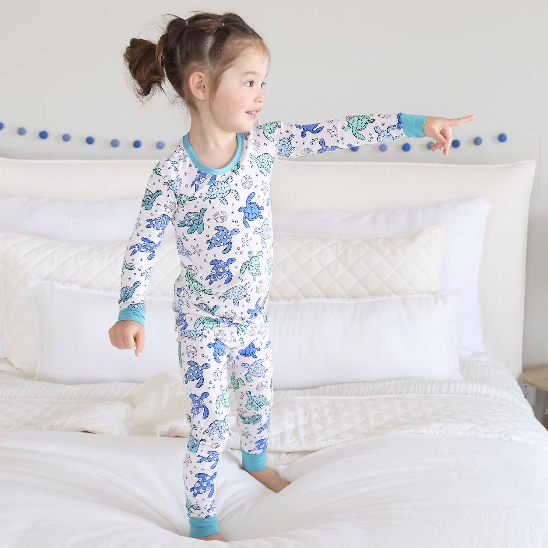  Sea Turtle Splash Two Piece Pajama Set、mySite、layawaytickets